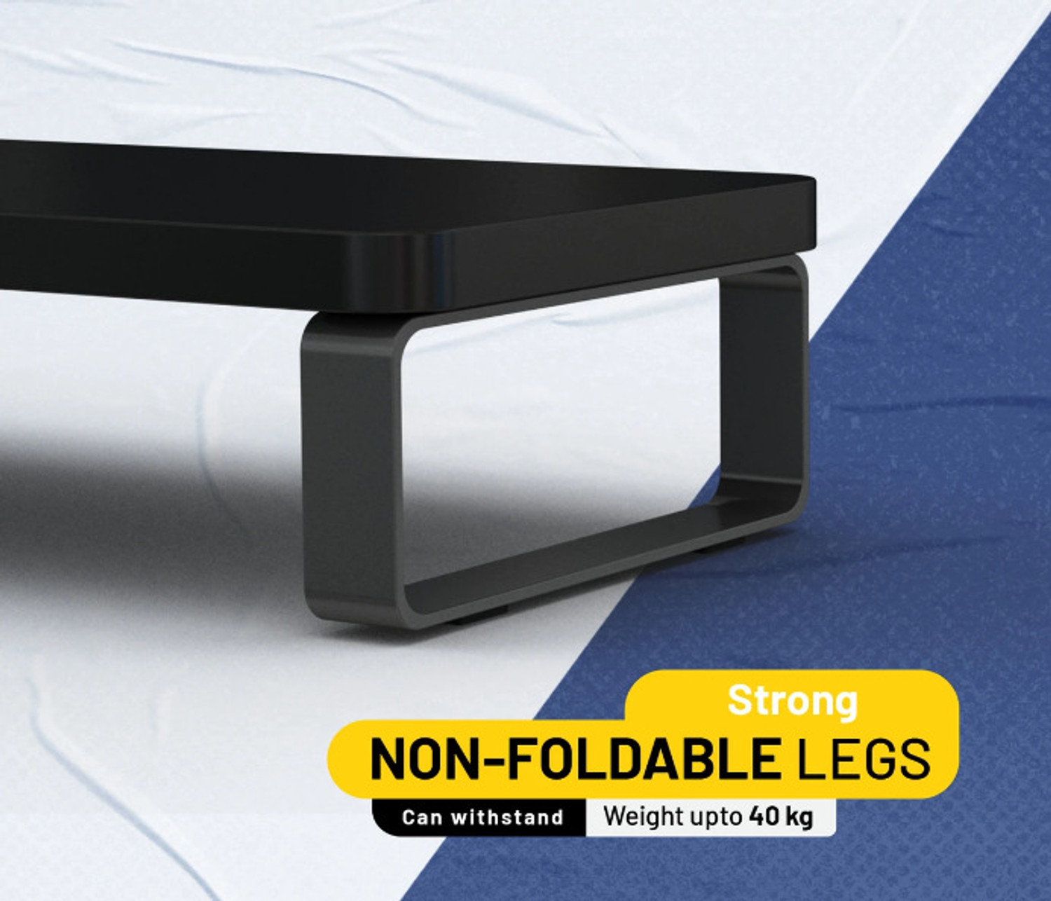 Image of Dwhandicrafts monitor stand for desk wooden monitor riser computer screen stand Wooden Monitor Stand Riser for Desk | Computer Screen Stand with Metal Legs | Wooden Laptop Stand Compatible with 40 - 44cm Laptops