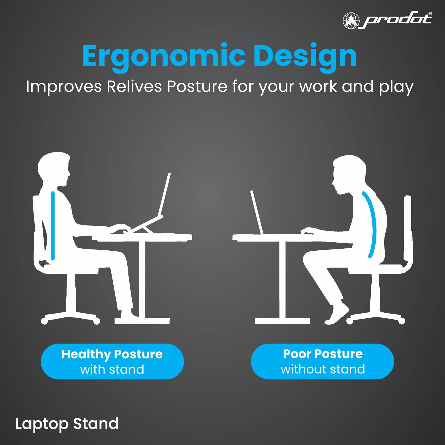 ProDot Multi-Angle Metal Laptop Stand - Image 5