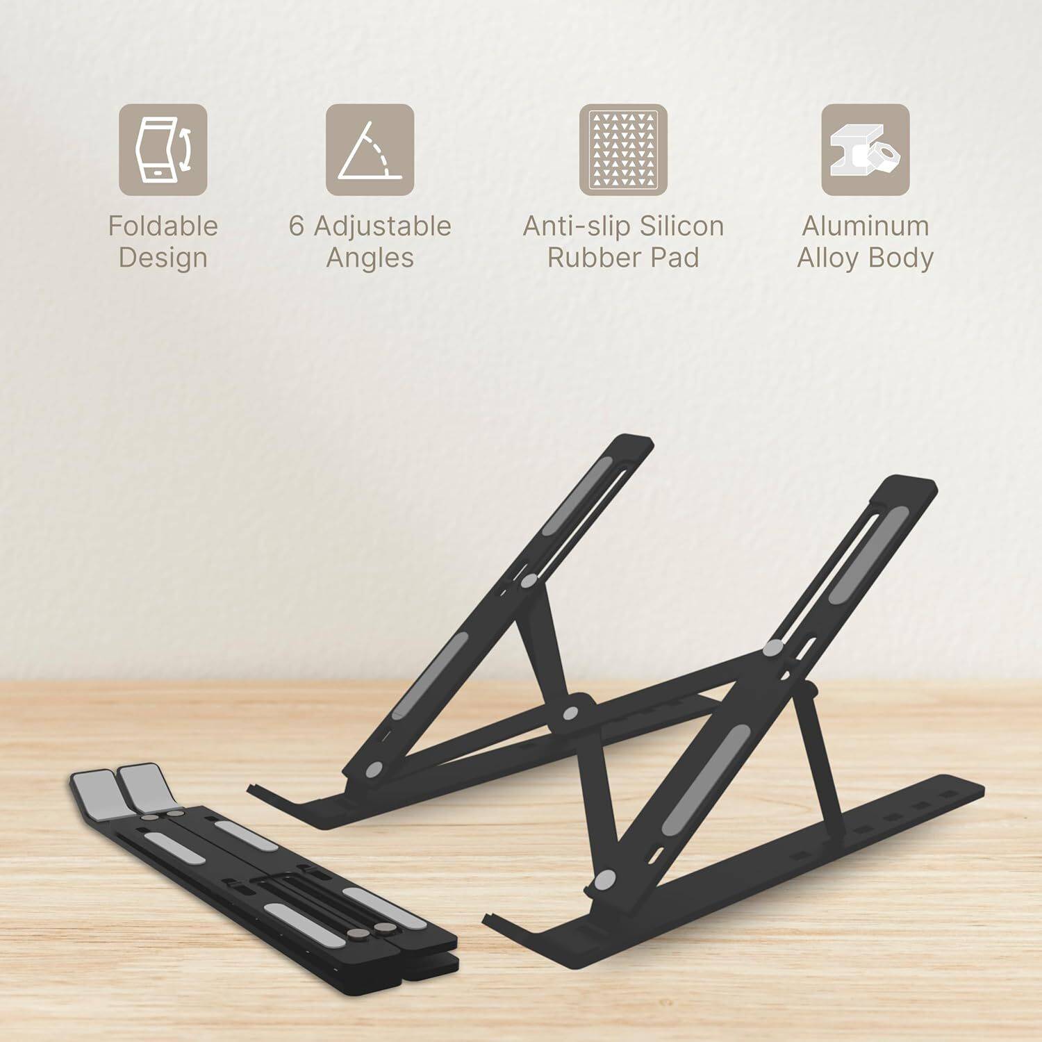 GEONIX Trek T3 GXT3 Aluminium Laptop Stand - Image 2