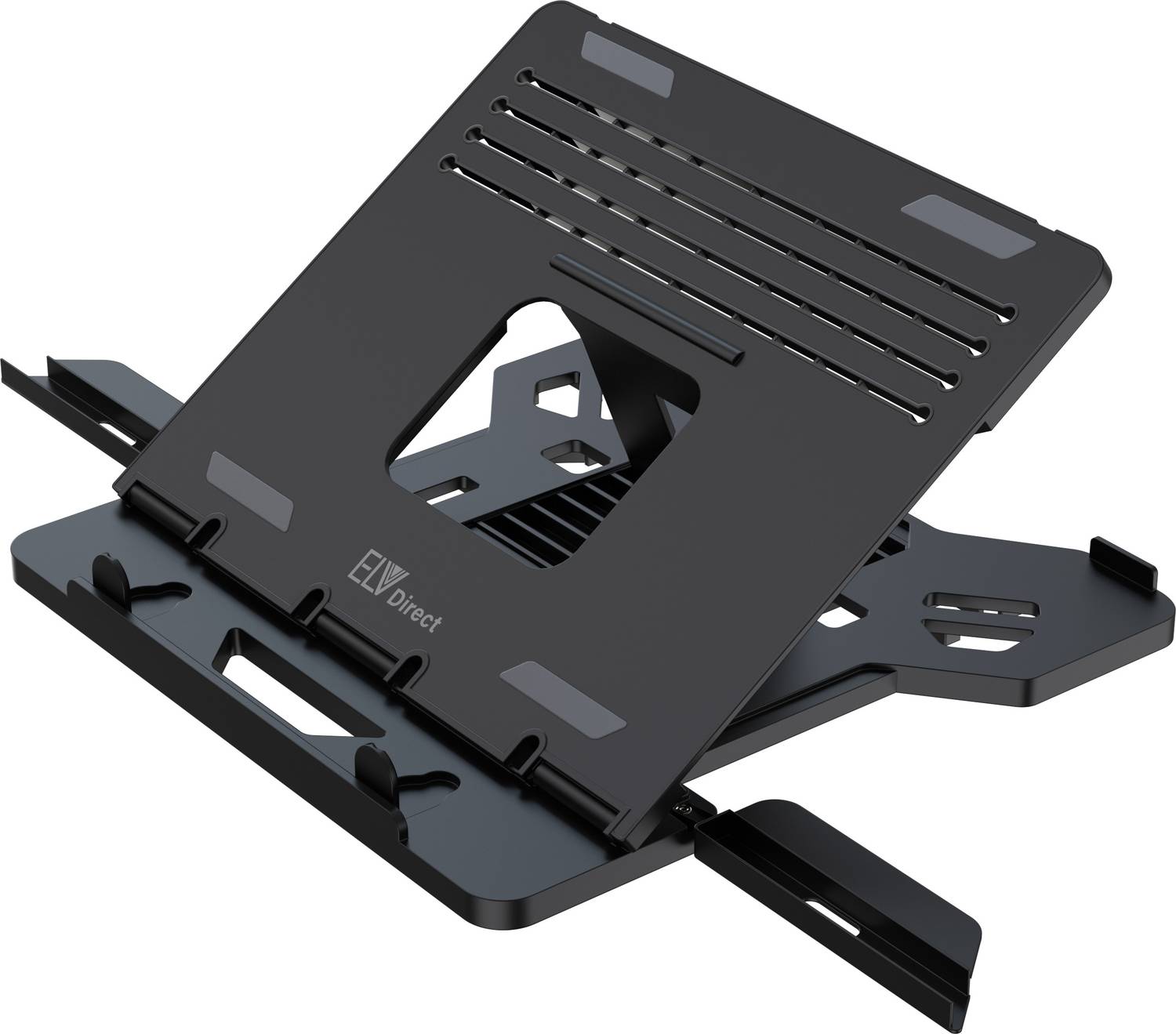 ELV DIRECT Adjustable Foldable Laptop Stand with 2 Attached Phone