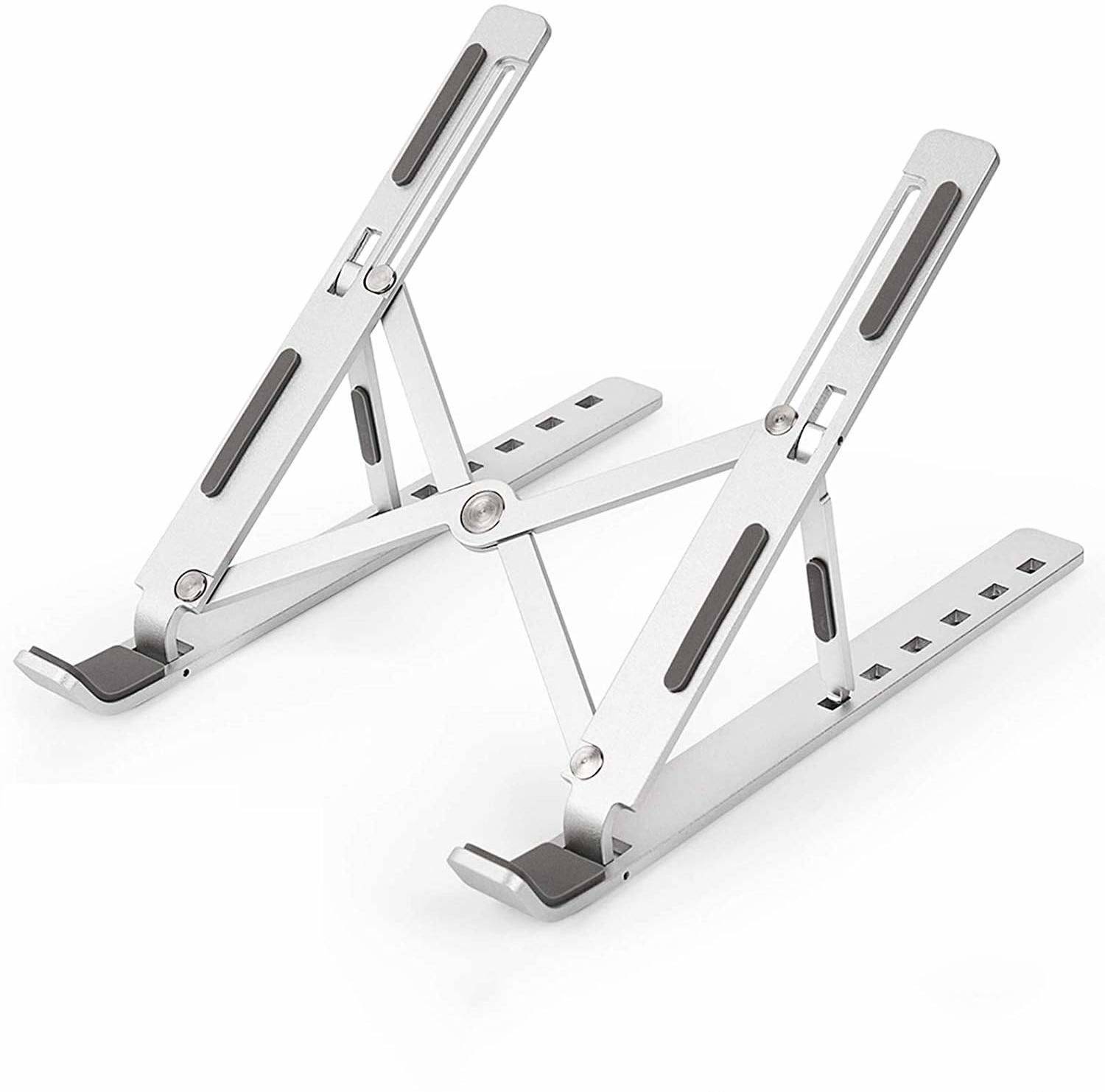 ABlue Clipper Universal Aluminium Laptop Stand Office Desk Aluminium Laptop Stand with Adjustable Height Compatible with Universal Laptops