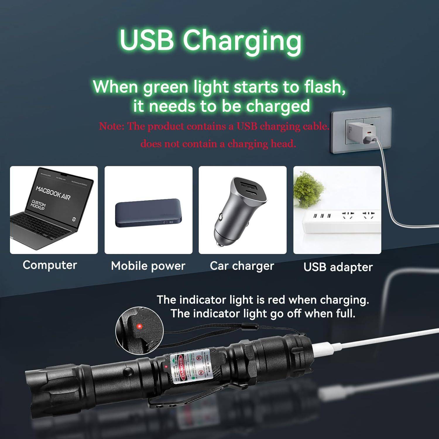 ZITRONIX Green Laser Pointer Flashlight - Image 3