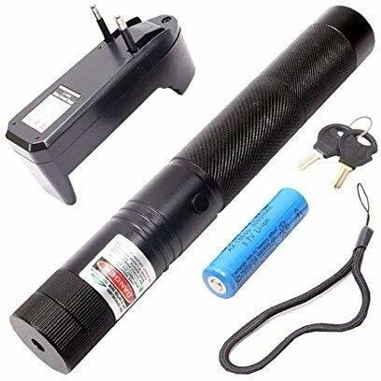 Image of Stufftuff JD303 532nm Green Starry Adjustable Green Laser Pointer with Safety Key (532 nm, Green)