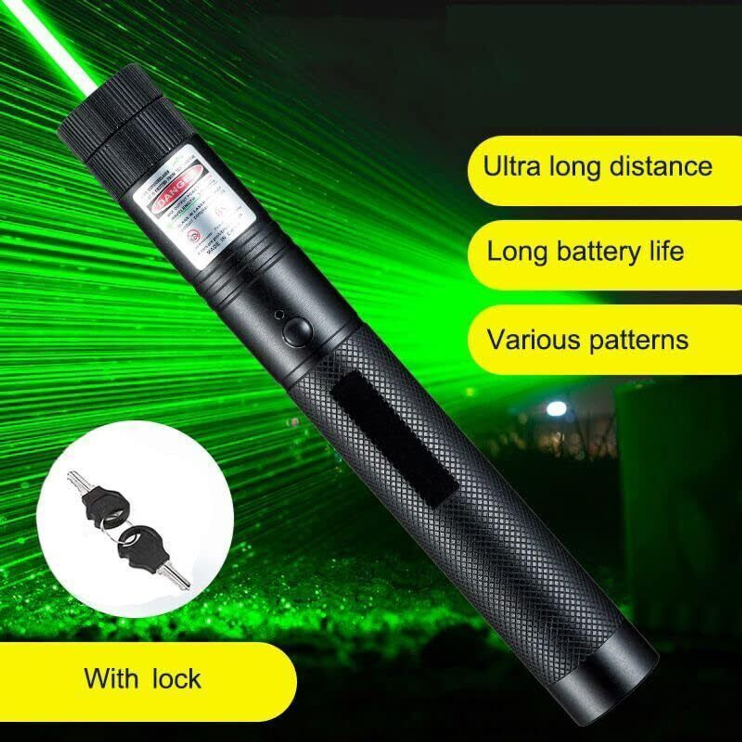 Image of NextTech Premium Laser Light Pointer With Different Modes, Rechargeable, Charger Inside