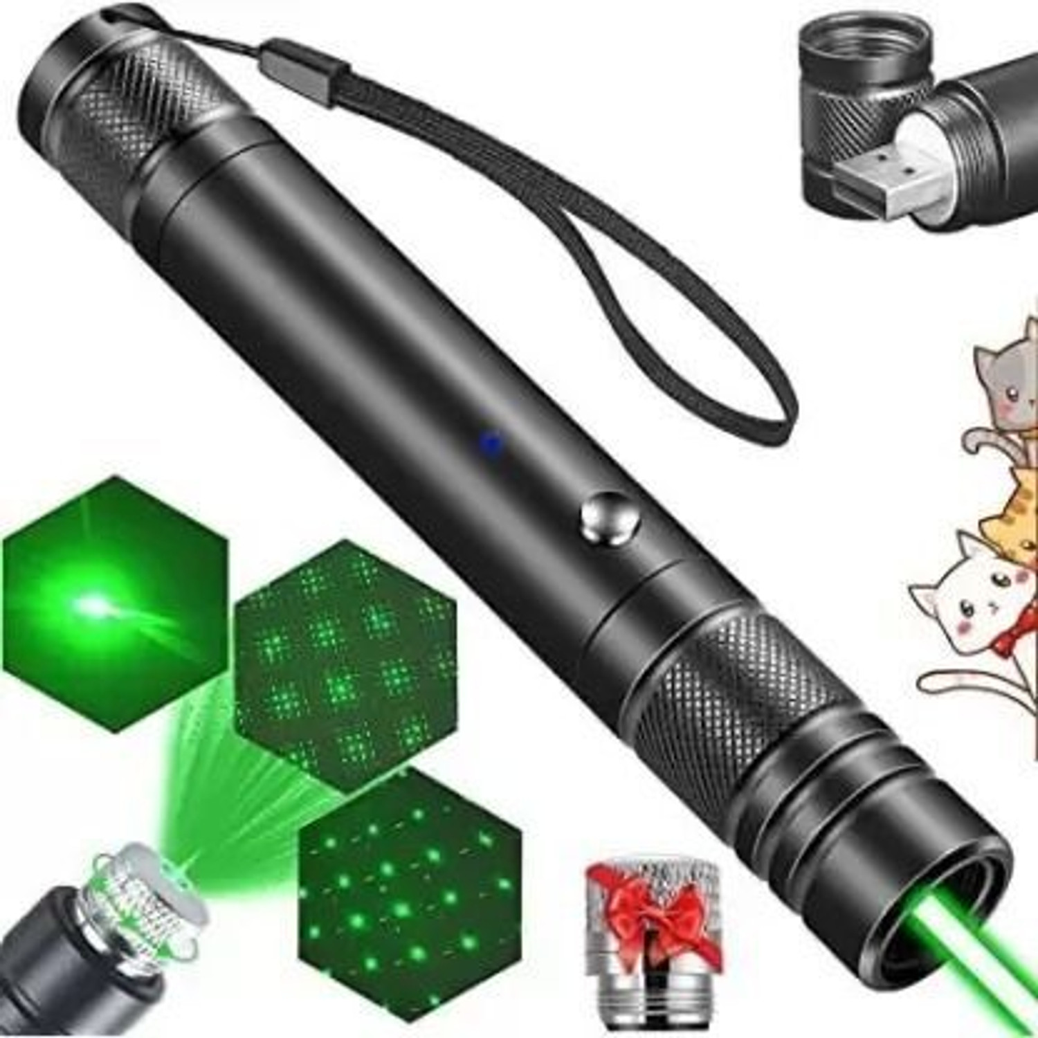 Image of NextTech Premium Laser Light Pointer With Different Modes, Rechargeable, Charger Inside