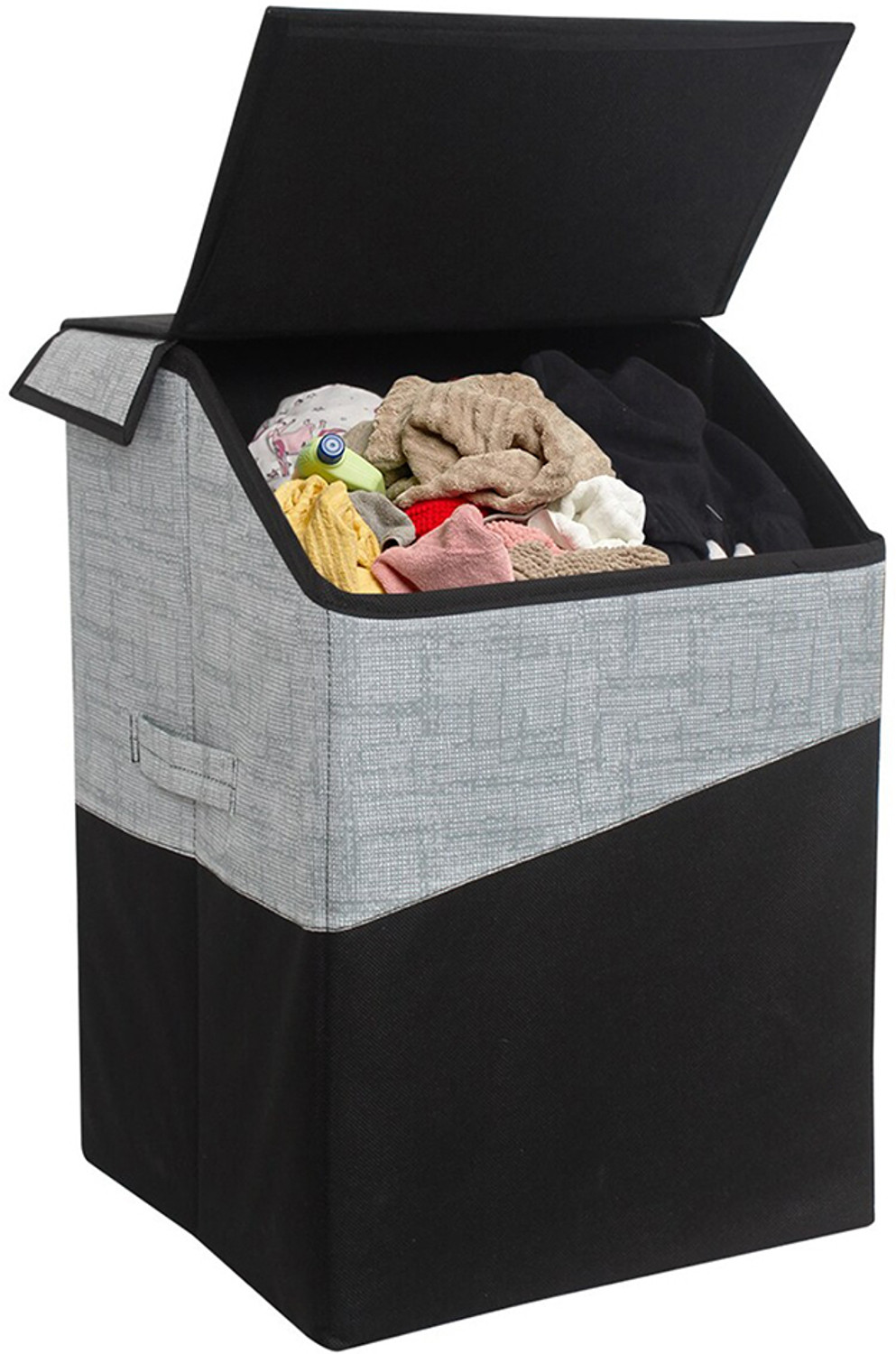 Image of HANLOW 75 L Black Laundry Basket