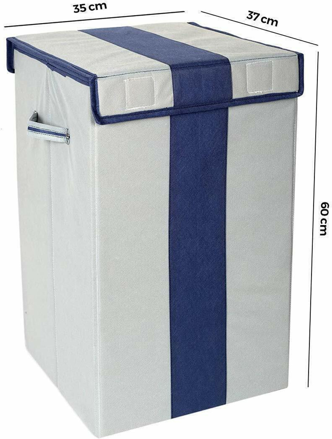 Image of Innaugural 68 L Grey, Blue Laundry Basket