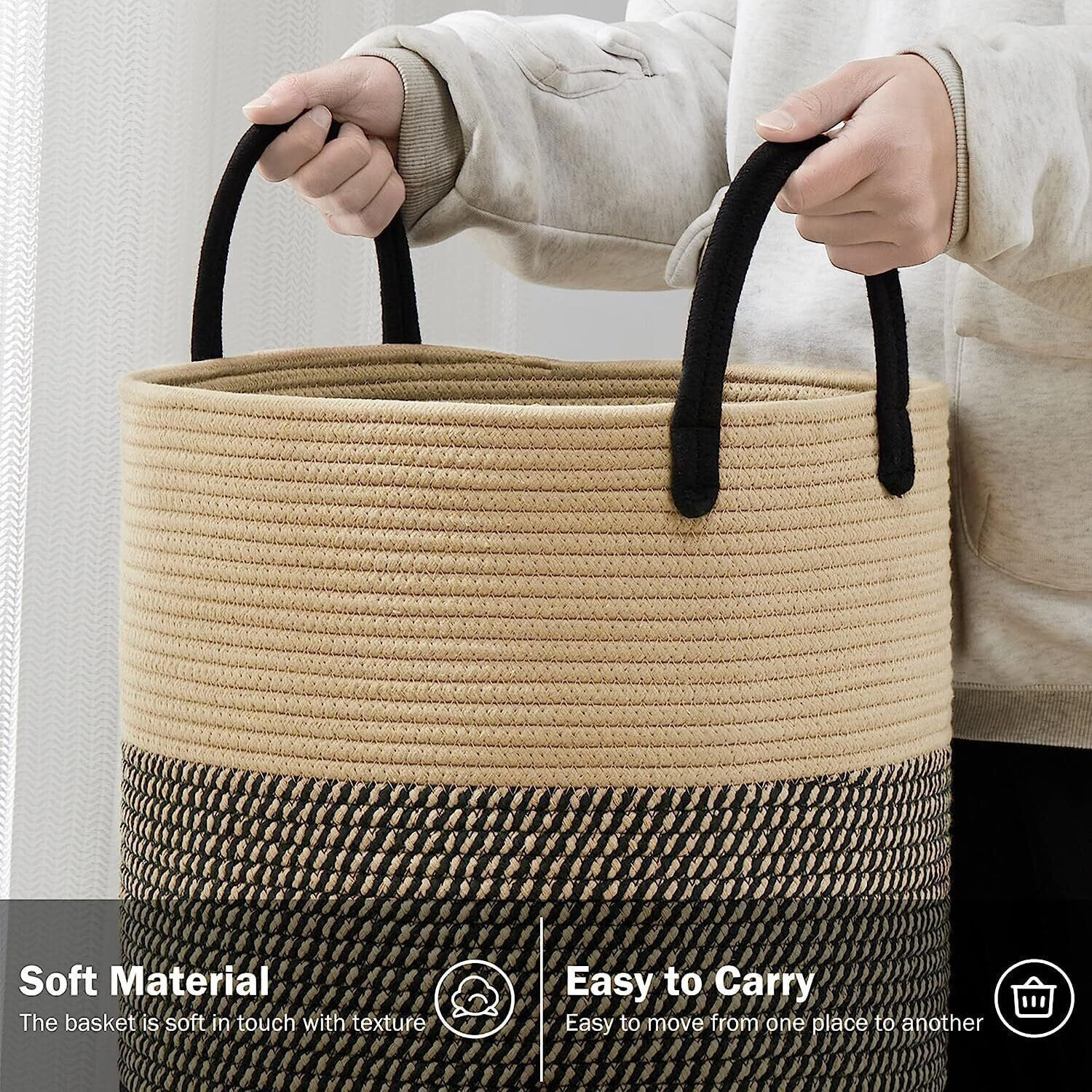 Image of SIYA TEXTILES 72 L Multicolor Laundry Basket
