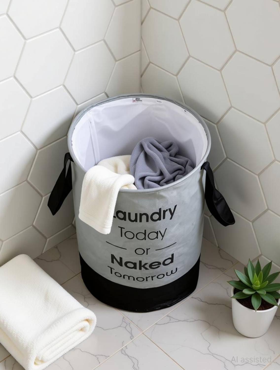BBkart 45 L Grey Laundry Basket