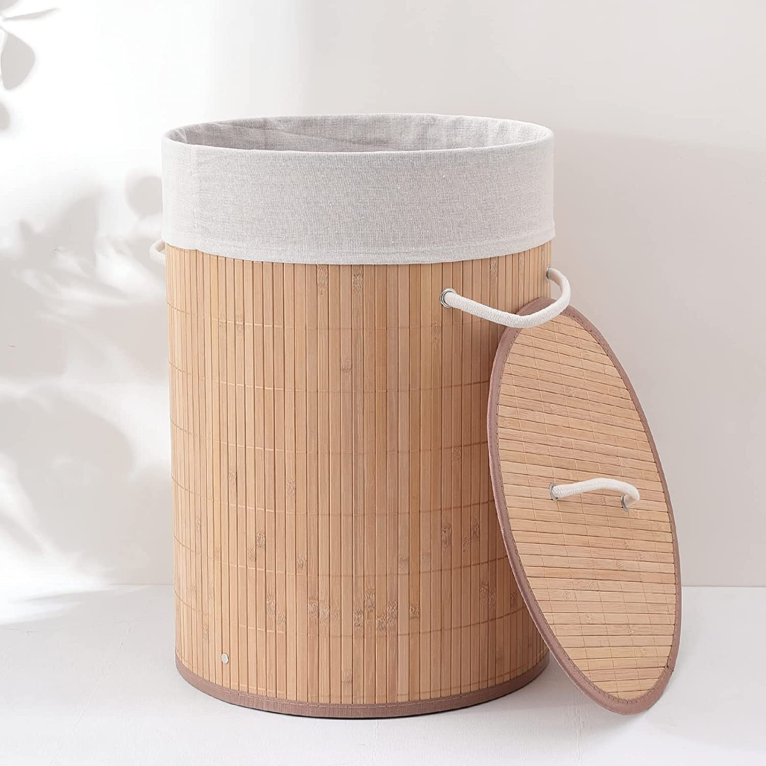 Image of SAVYA HOME 57 L Beige Laundry Basket