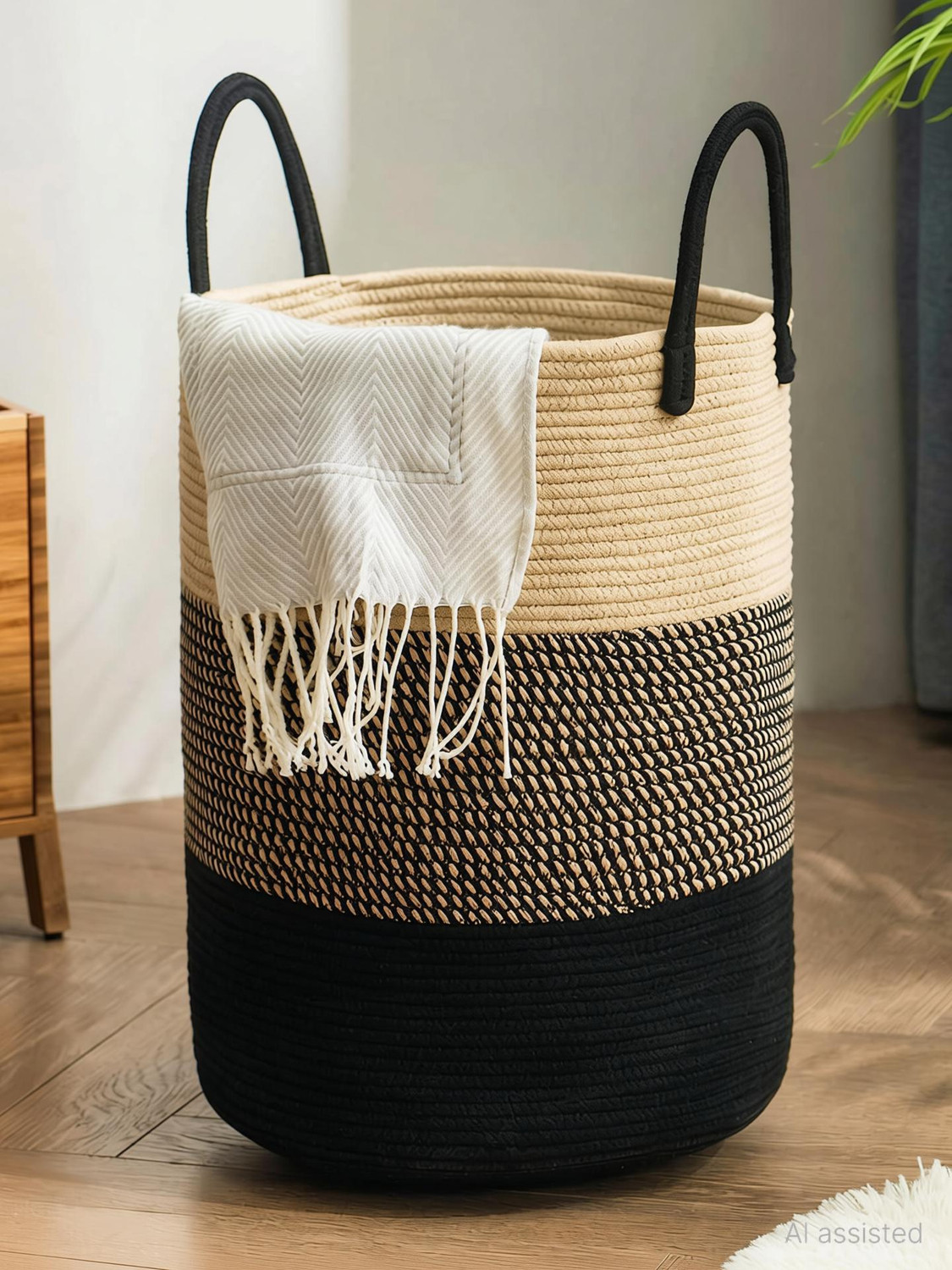 Image of SIYA TEXTILES 72 L Multicolor Laundry Basket