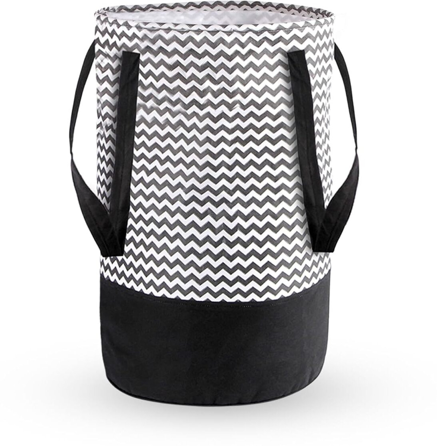 Image of THAILIWALE 45 L Black, White Laundry Basket