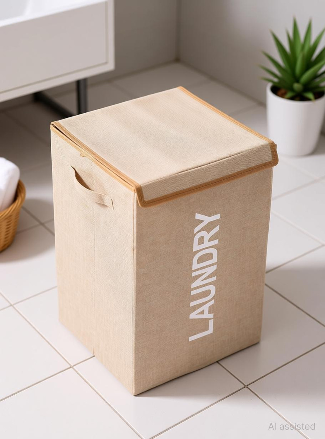 Image of CUTBAZZ 75 L Beige Laundry Basket