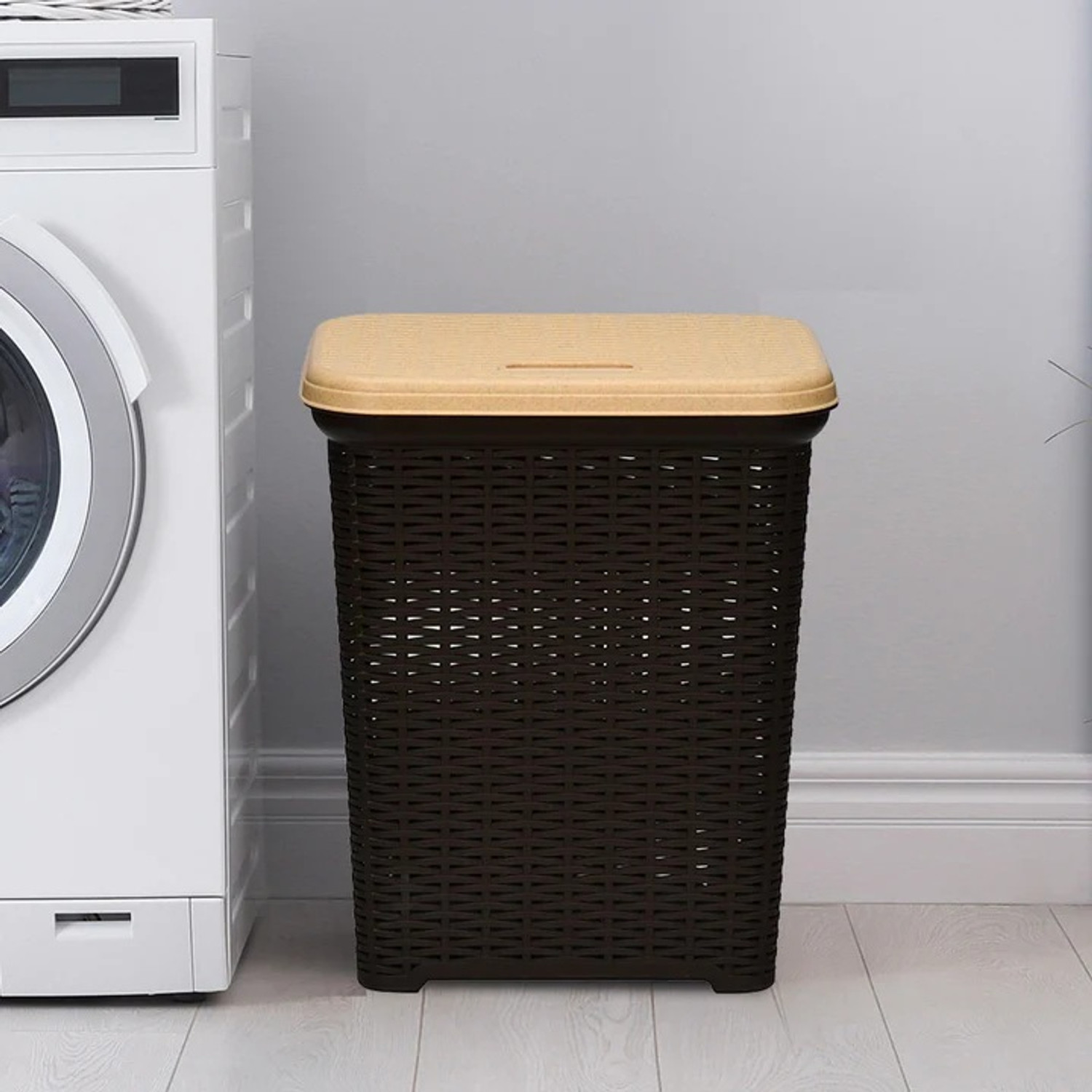 Image of Nilkamal 35 L Brown Laundry Basket
