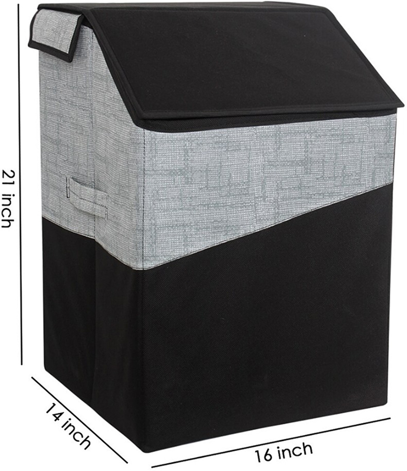 Image of HANLOW 75 L Black Laundry Basket