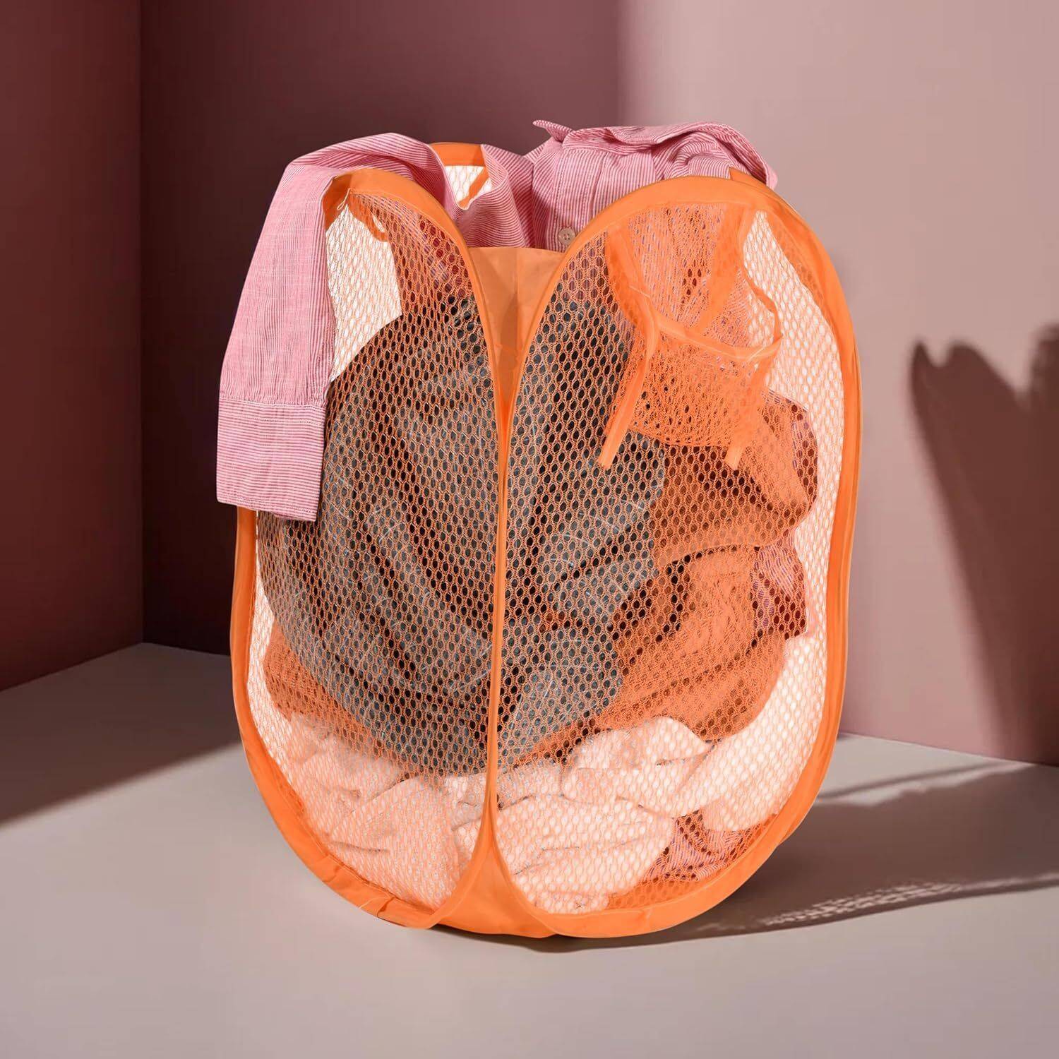 Bienvenue 30 L Orange Laundry Basket