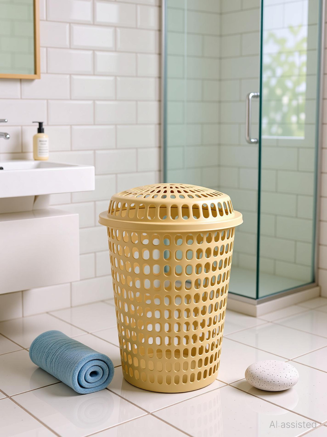Image of mastBus 50 L Beige Laundry Basket