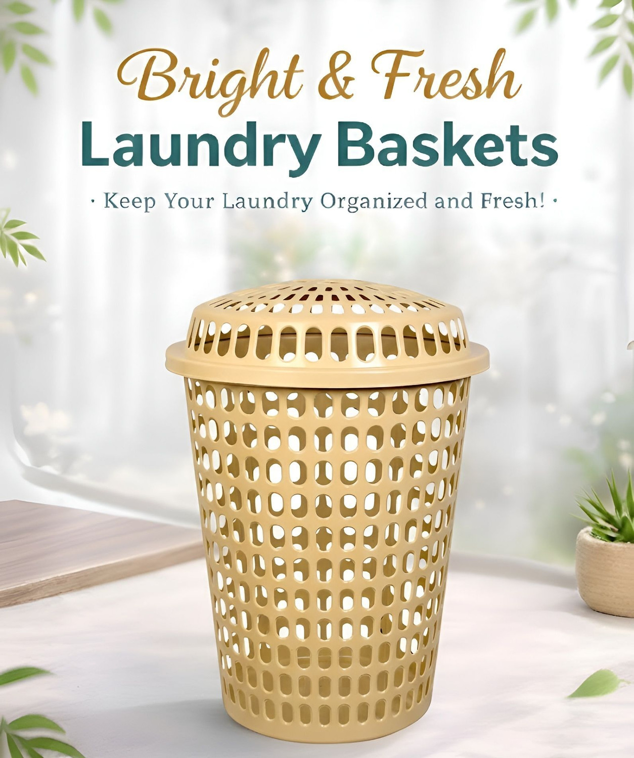 Image of mastBus 50 L Beige Laundry Basket