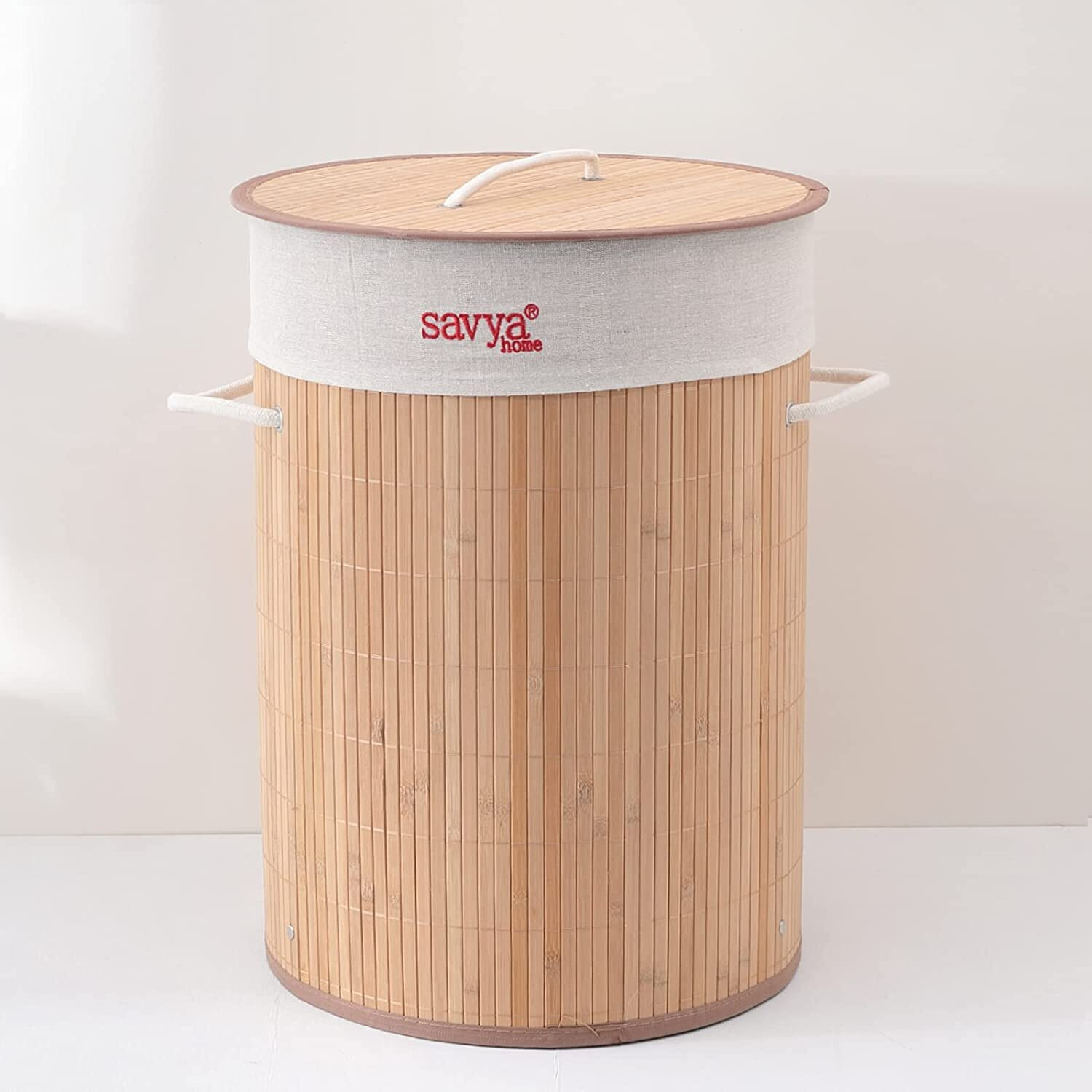 Image of SAVYA HOME 57 L Beige Laundry Basket
