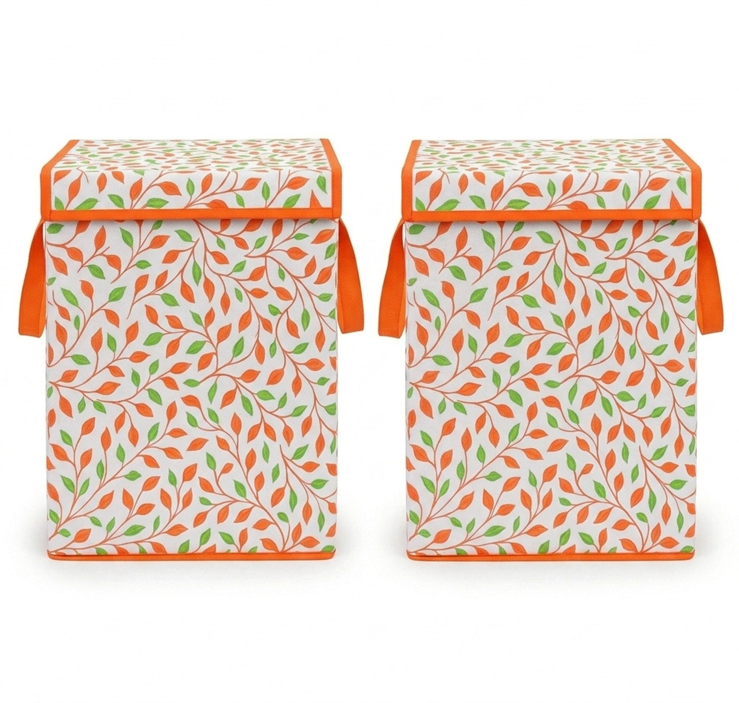 Image of Flipkart SmartBuy 45 L Orange, White Laundry Basket (Non-Woven)