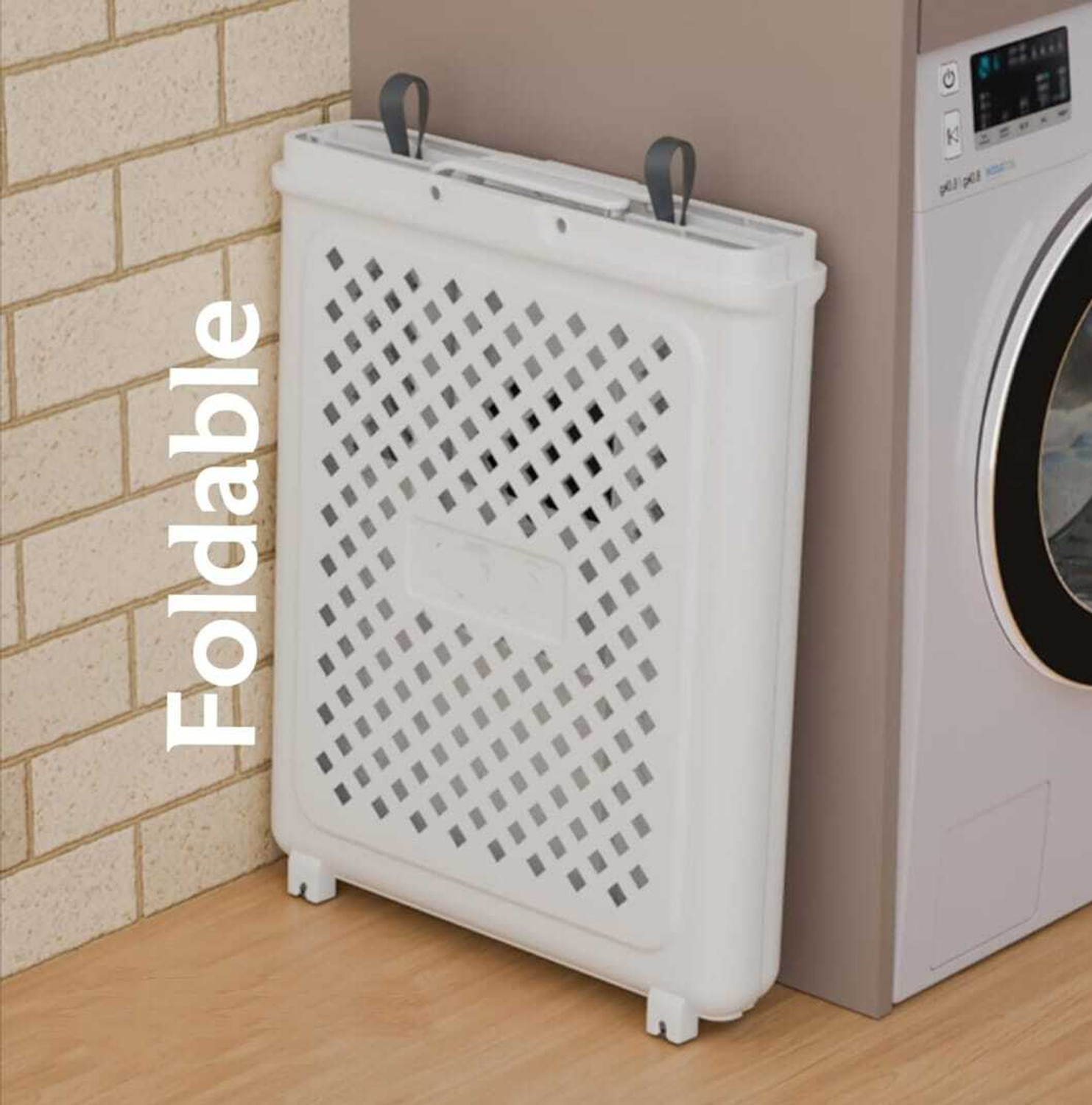 Image of Velfree 45 L White Laundry Basket