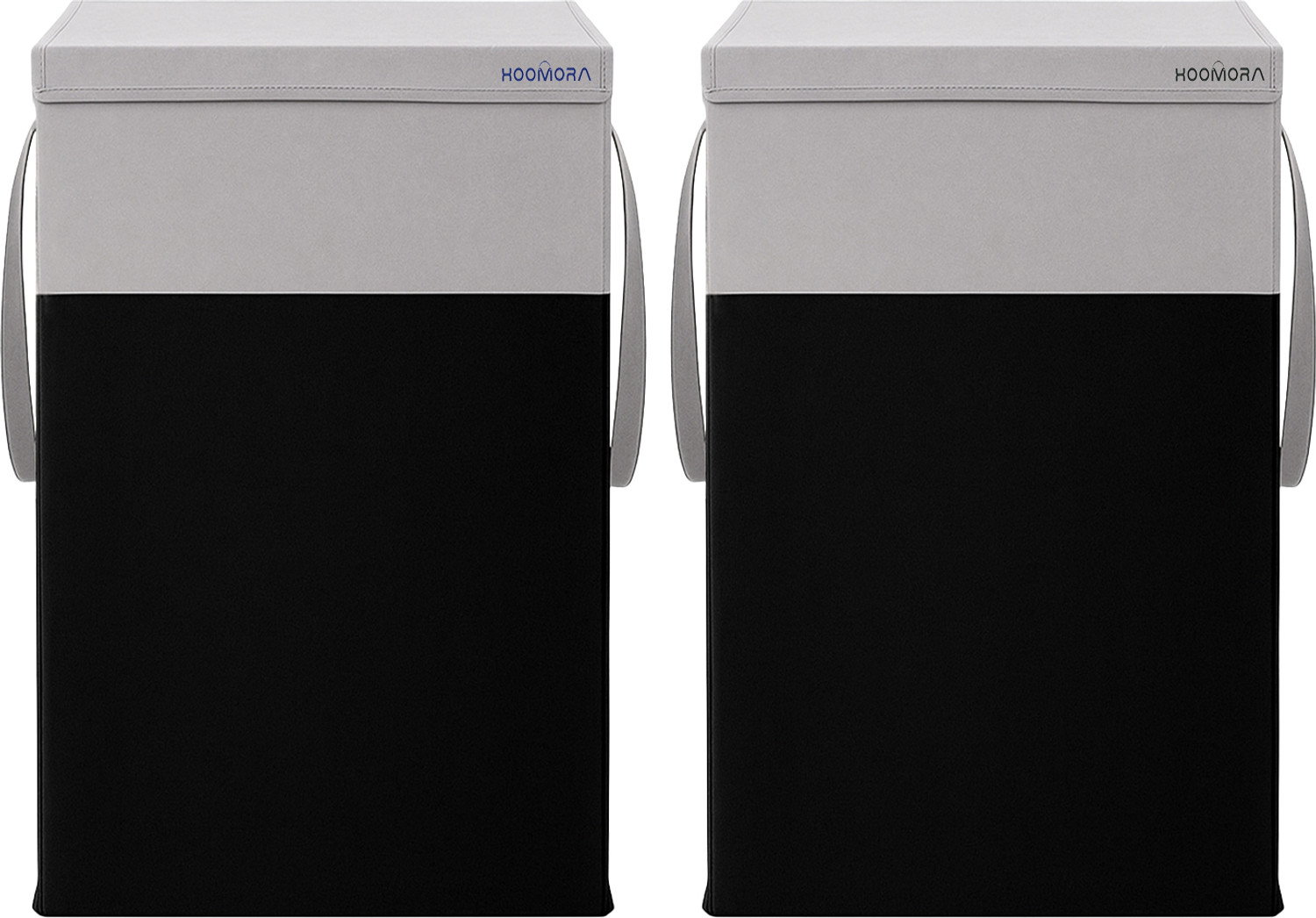 Image of Hoomora 75 L Grey, Black Laundry Basket