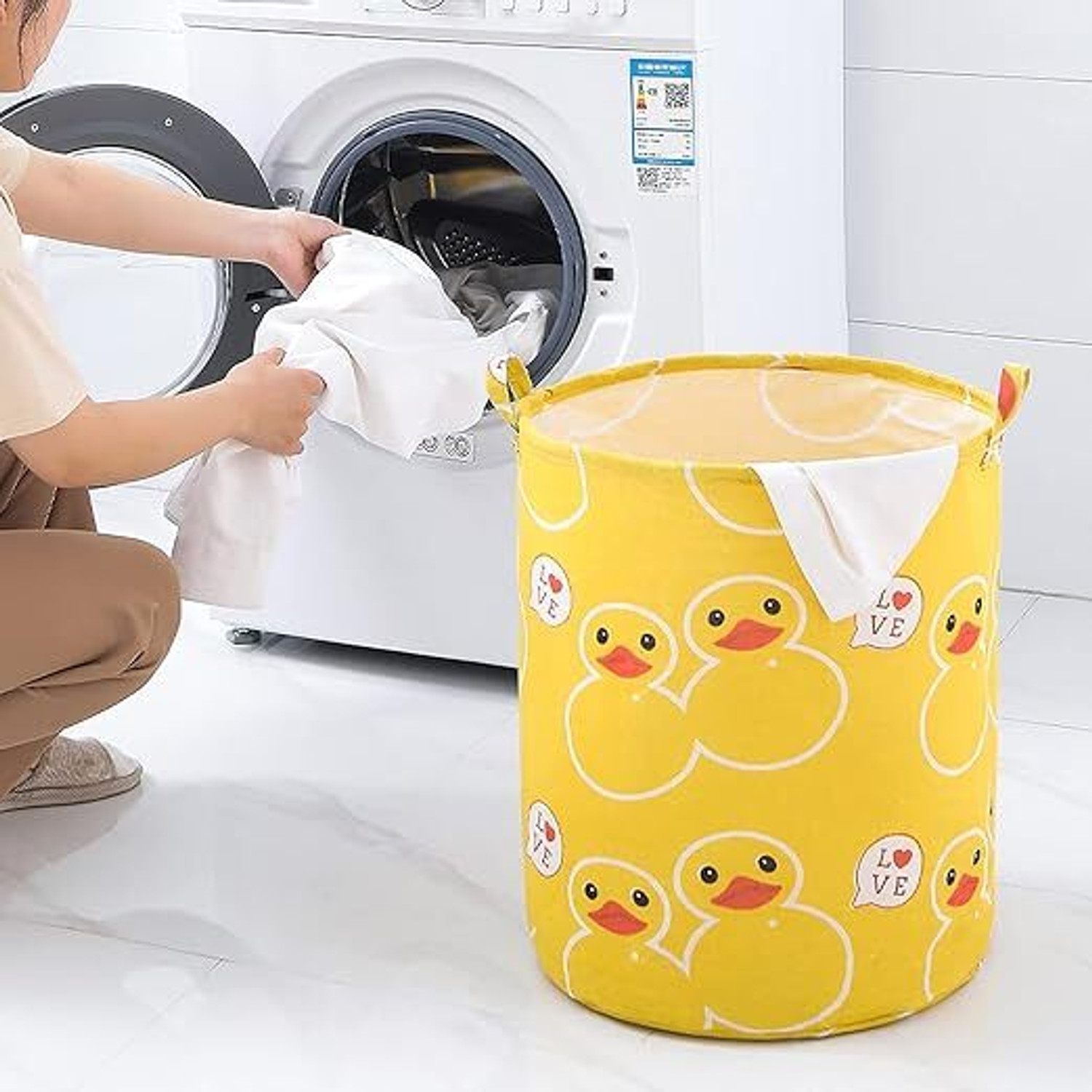 Image of Wolpin 63 L Yellow Laundry Bag