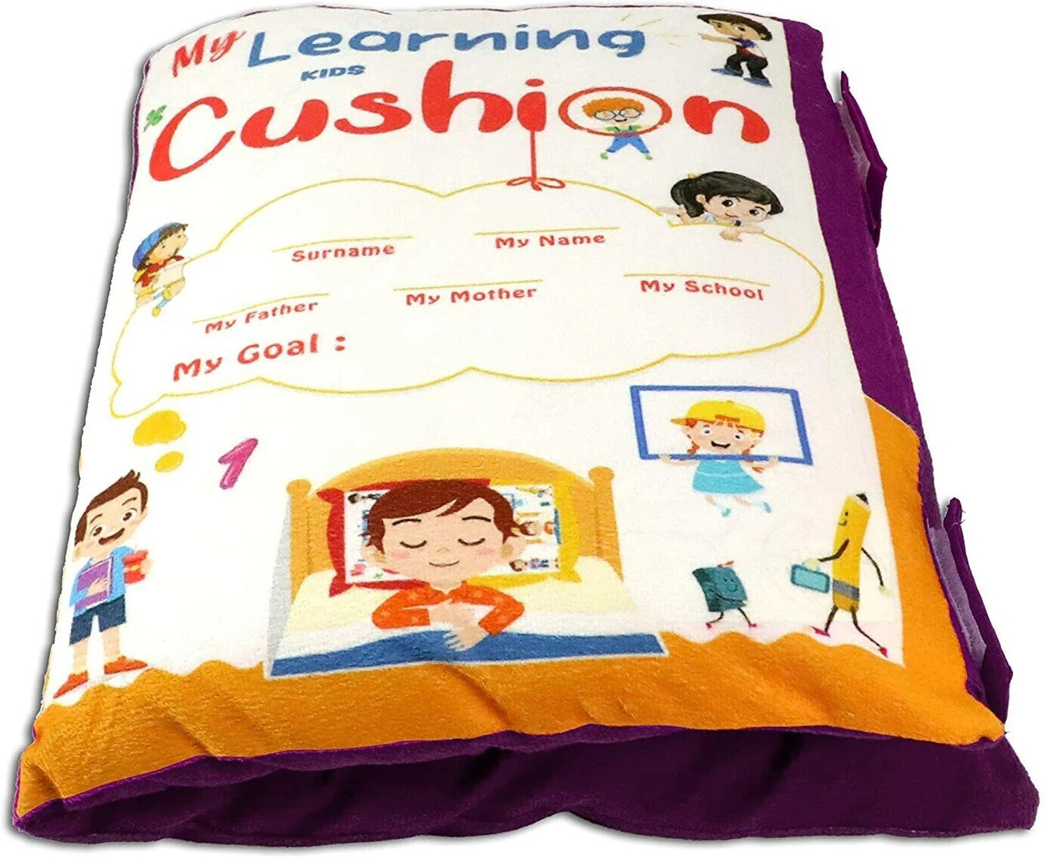 Image of himanshu tex Soft Pillow Book with English Alphabets,Numbers,Spellings for Playing Kids