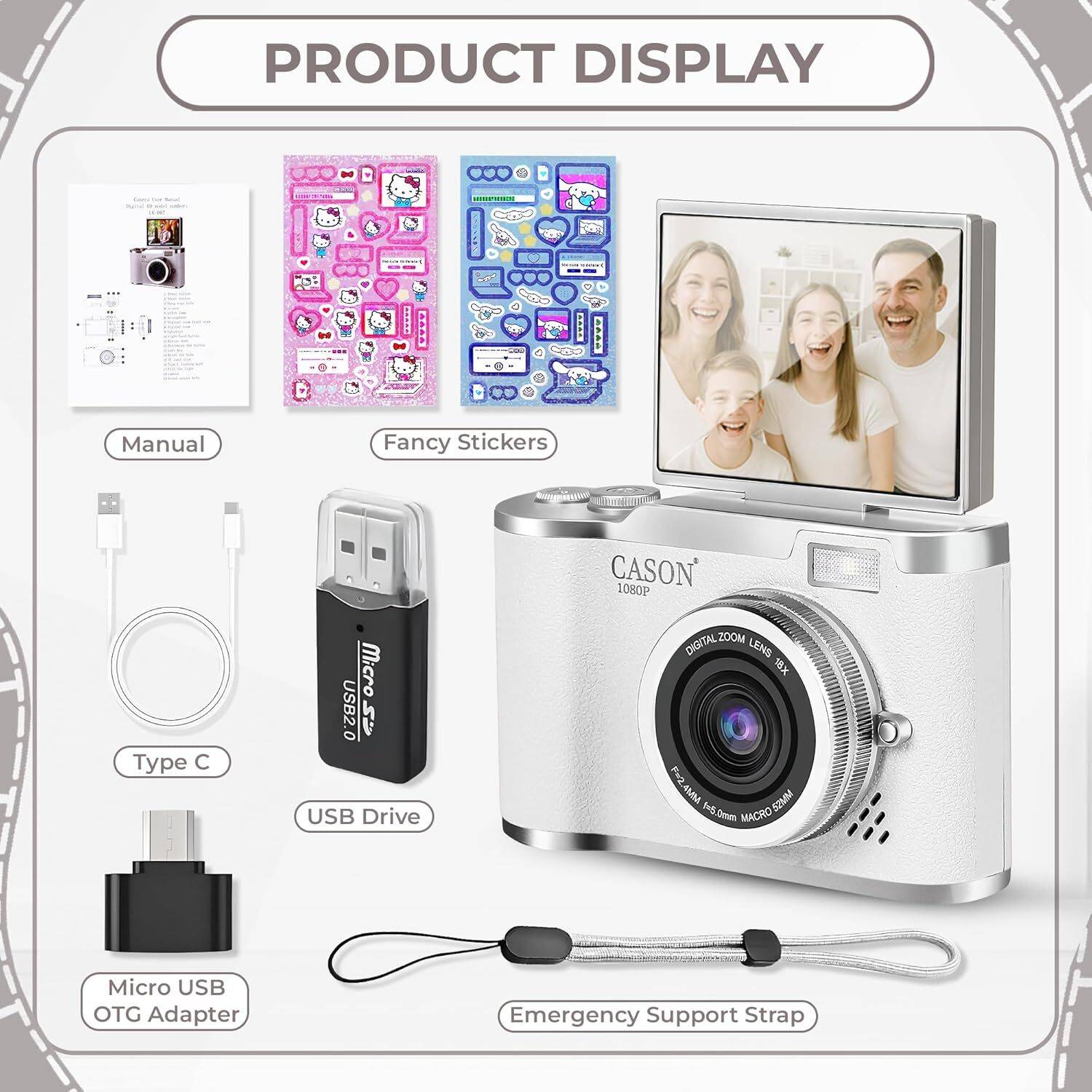 CASON 07 WT 48MP Digital Camera for Kids - Image 4
