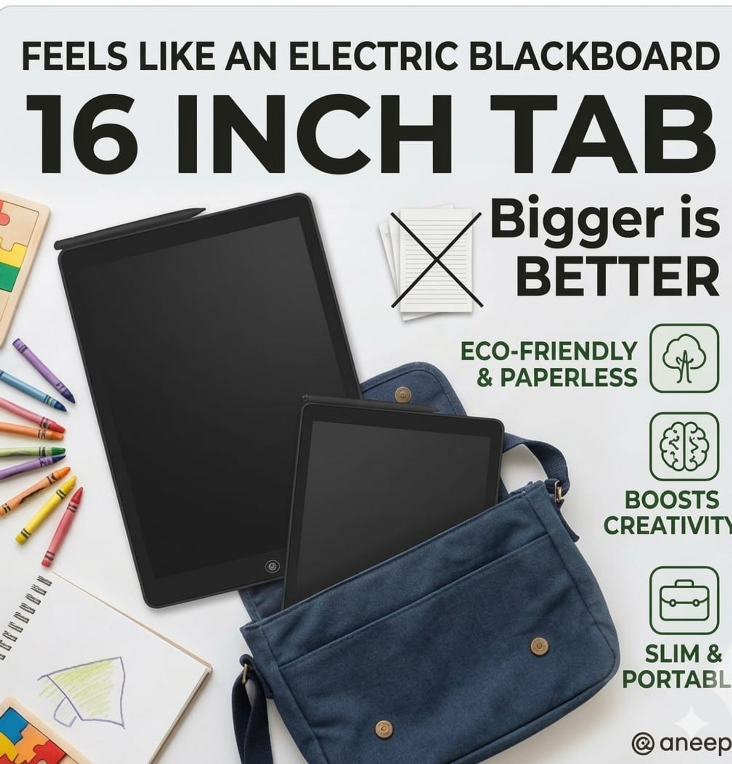 Image of Aneep 16 inch LCD Writing Pad for kids
