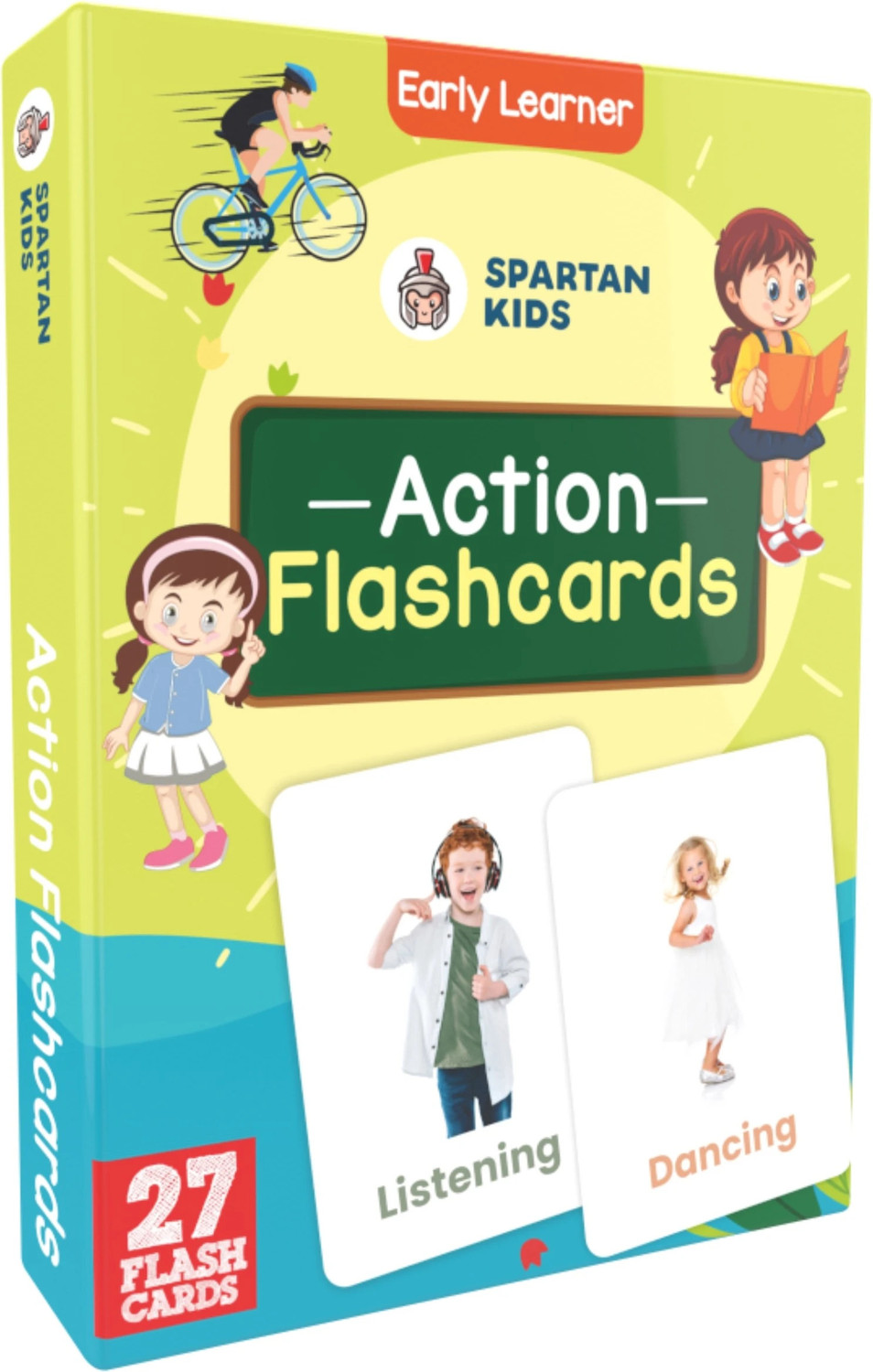 Image of spartan kids Action Flash Cards For Kids | 27 Early Learning Flash Cards for Kids