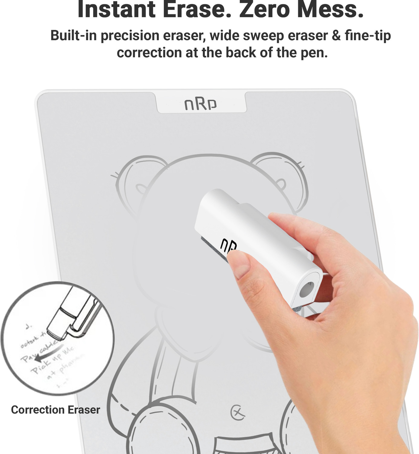 Image of NRP InfiSlate Magnetic Writing Tablet With Eraser and Stylus