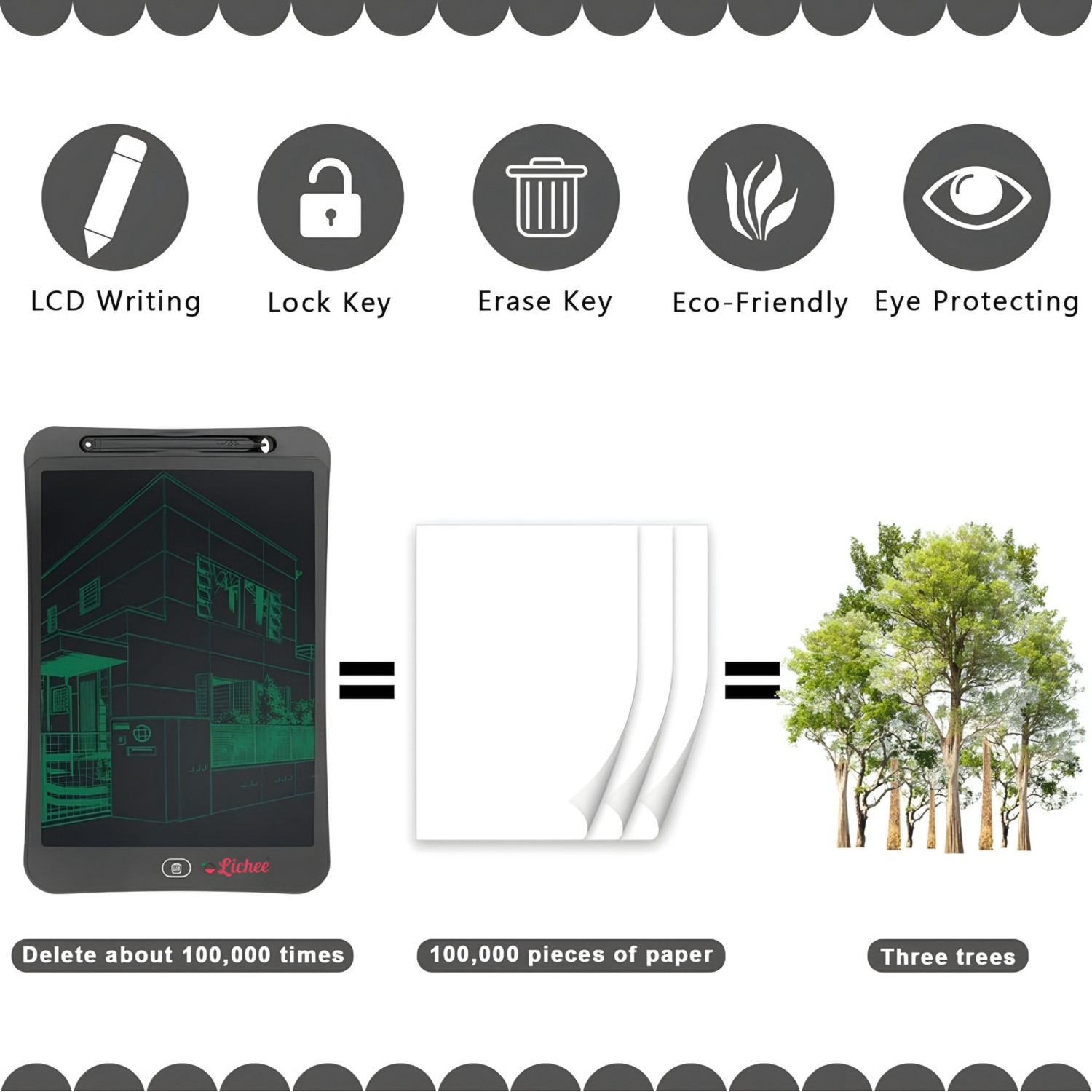 Image of joymax 8.5 inch LCD Writing Tablet - Reusable Digital Drawing & Writing Board for Kids