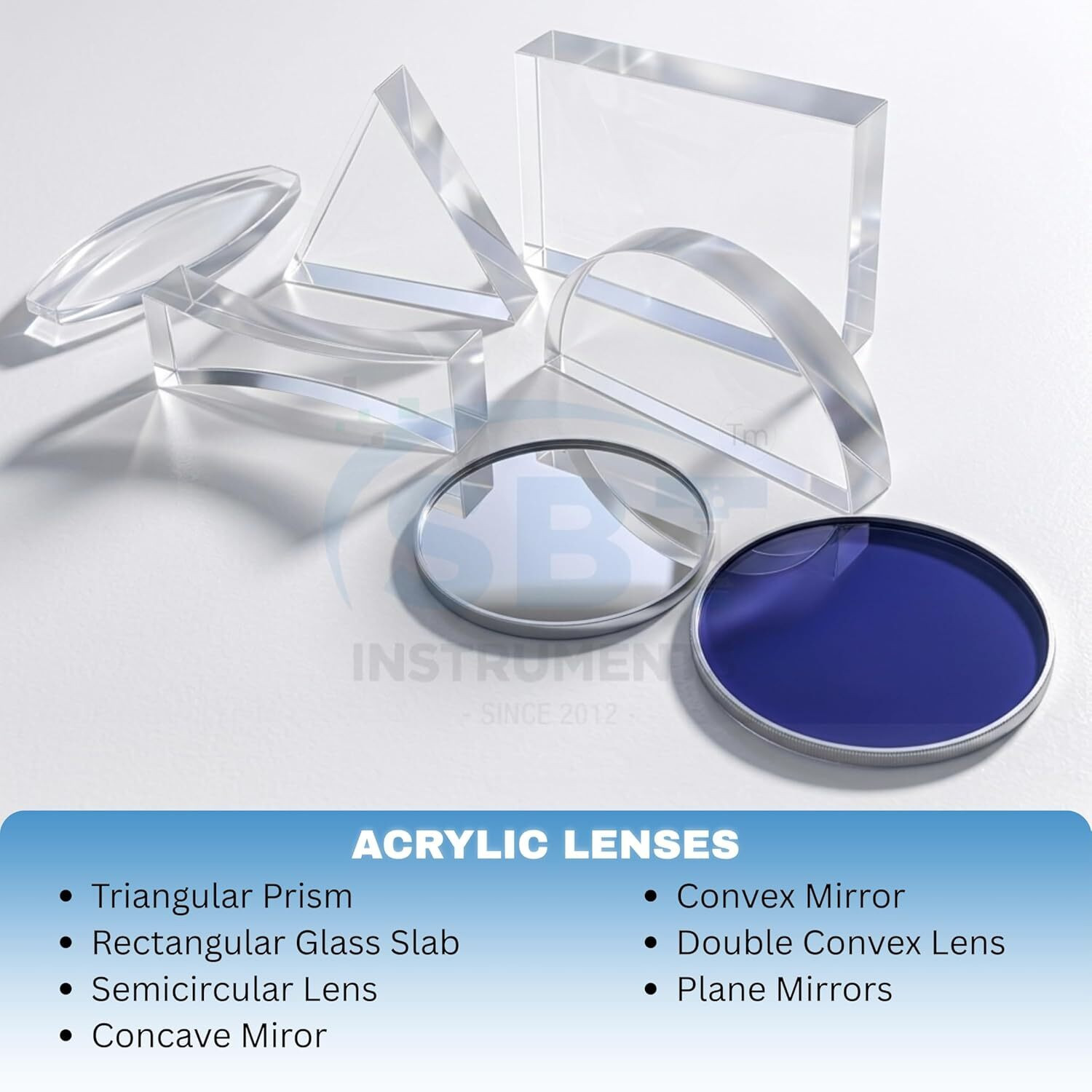 Image of SBT HC-AO7 High Clarity Acrylic Optics Demonstration Kit