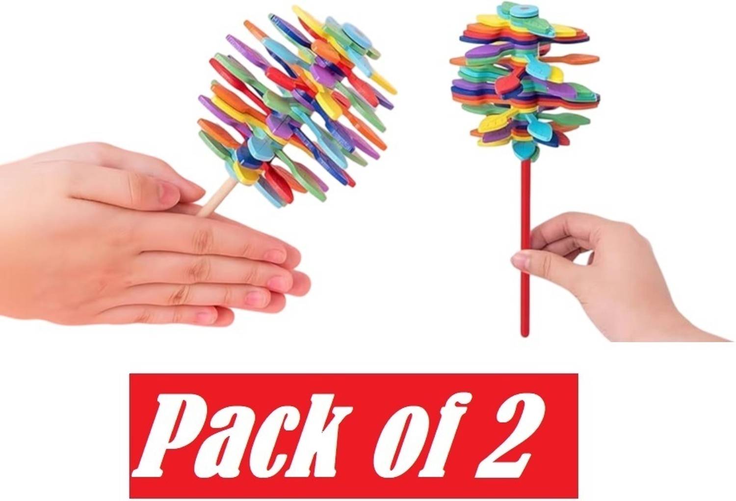 BGT Rainbow Candy Flower Spinning Toy, Stress Relief Twisted Fun, Stress Buster Toy