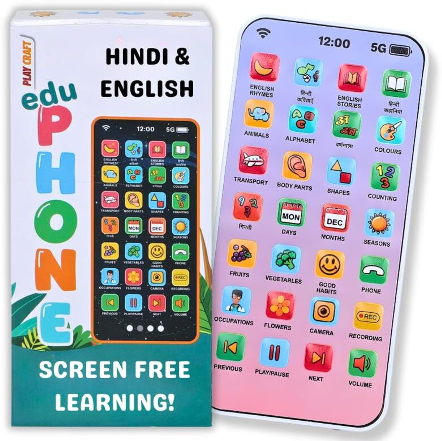 Image of Maa Momai Toys Kids Toys Smart Learning Mobile Phone for Baby Toys with Sound