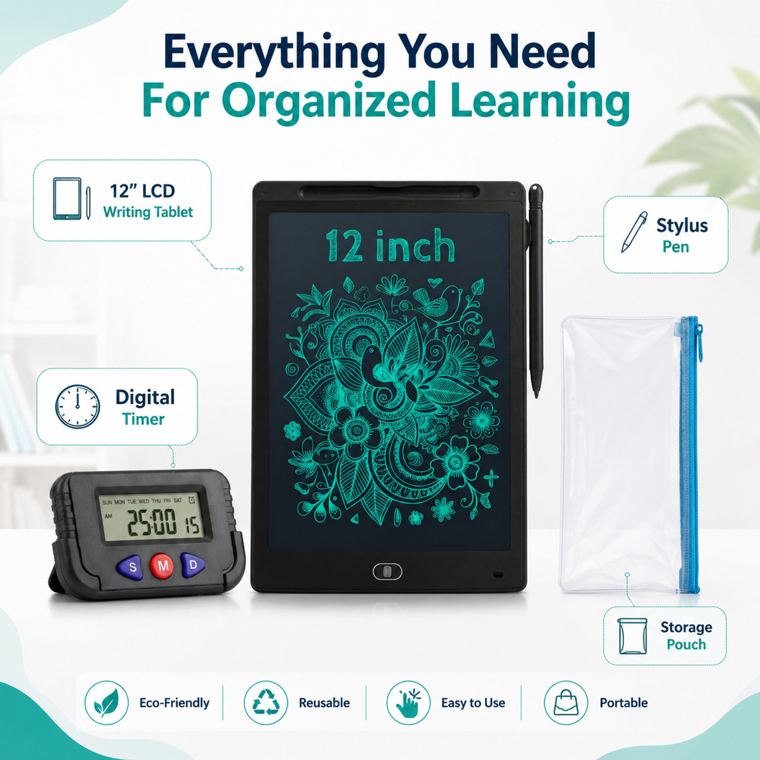 Image of Nexiva Zen 12 Inch LCD Writing Tablet Combo