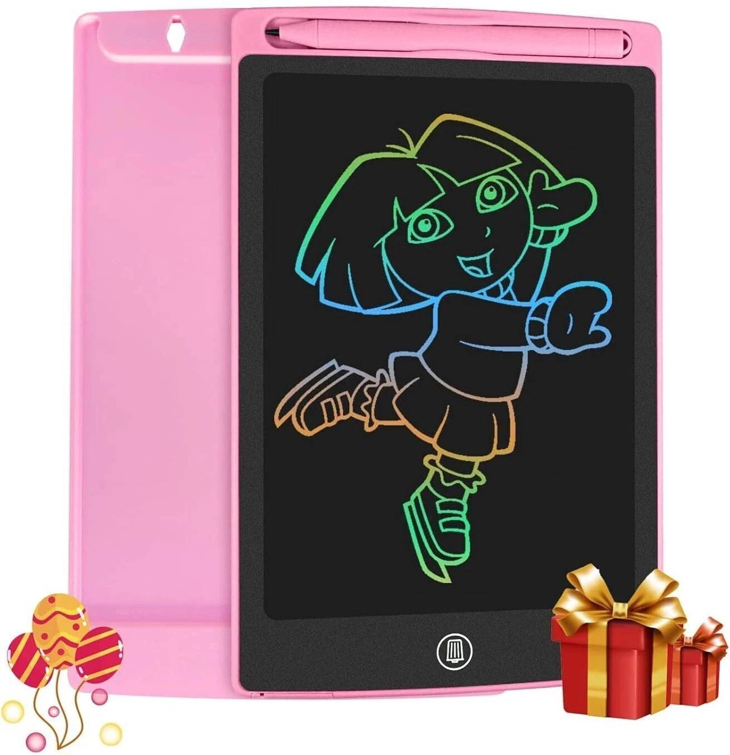 Bark n Bites LCD Writing Tablet Pad 8.5 Inch Color Line E-Writing Electronic Board