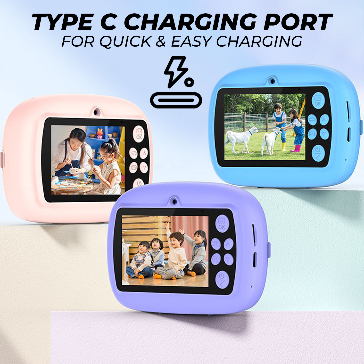Image of MOBIZAC DIY Instant Digital Camera For Kids With Print Feature, Kids Gifting Camera Toy