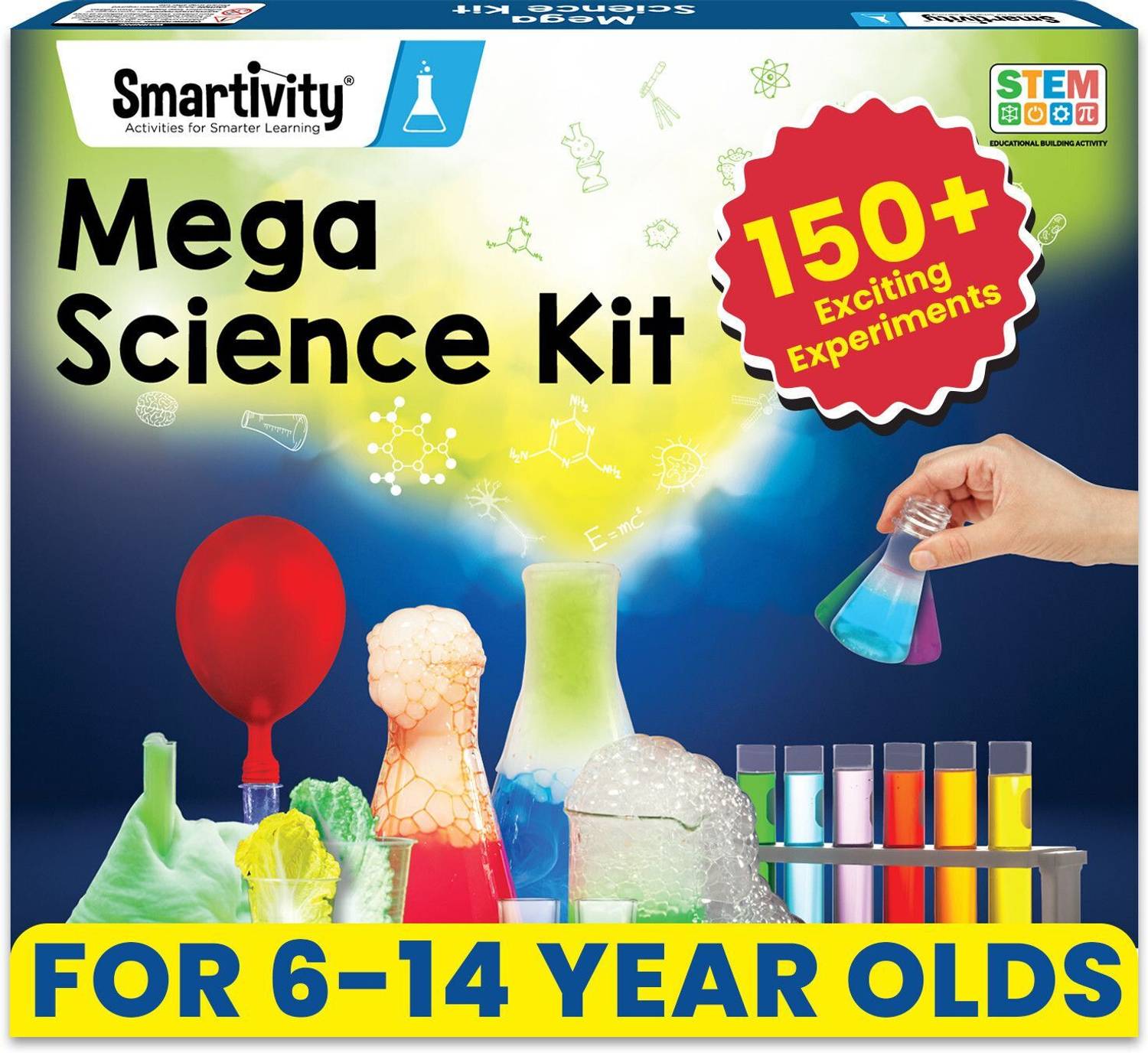 Smartivity Amazing Science Lab | 44+ Chemistry Science Experiment Kit for Boys & Girls Aged 6 – 14, Kids Safe & Non – Toxic Chemistry Kit for…