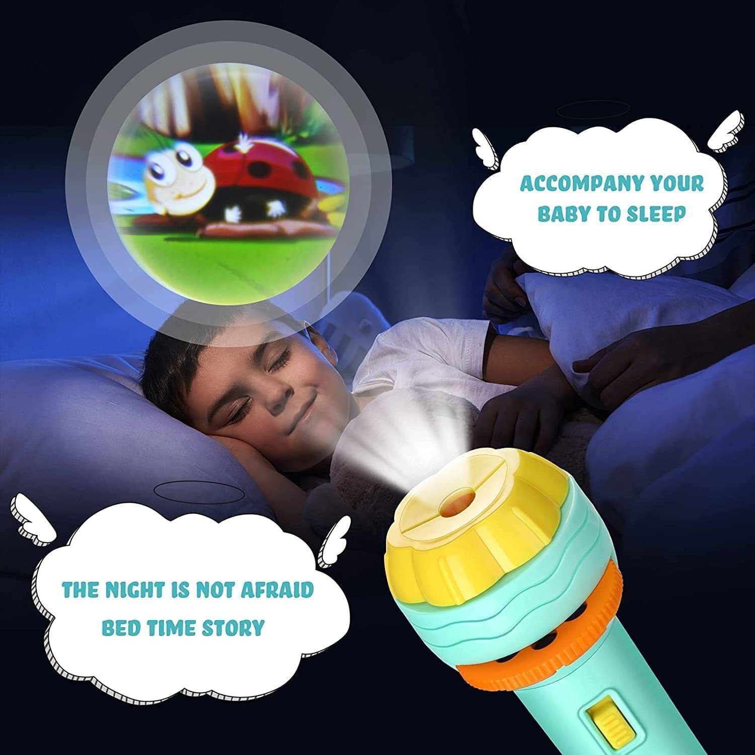 Image of PRIMEFAIR Mini Projector Torch Toy Slide Flashlight Projector Torch for Kids