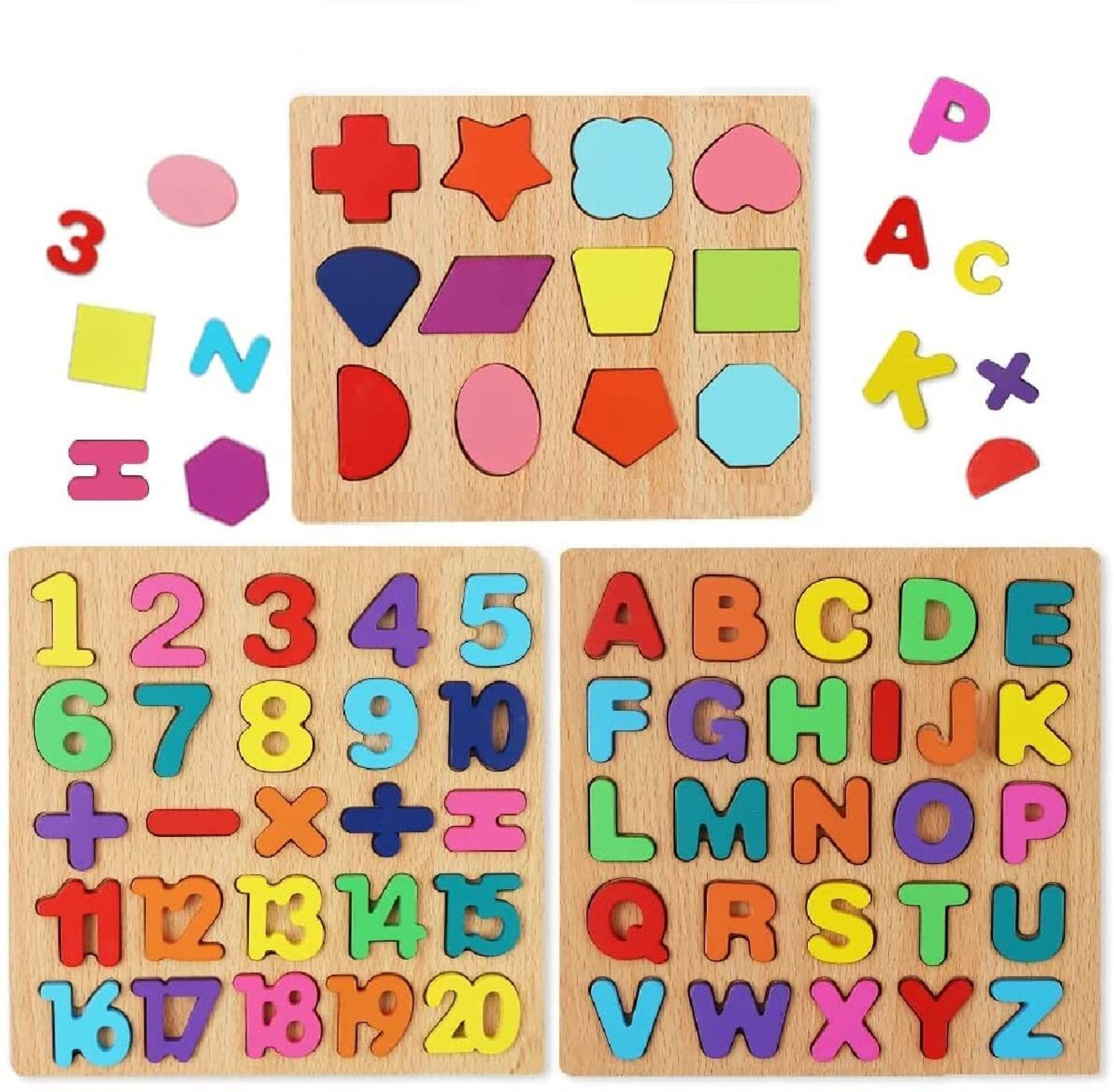 Image of Easymart Baby Wooden Learning Educational Toy ABCD Board for Kids