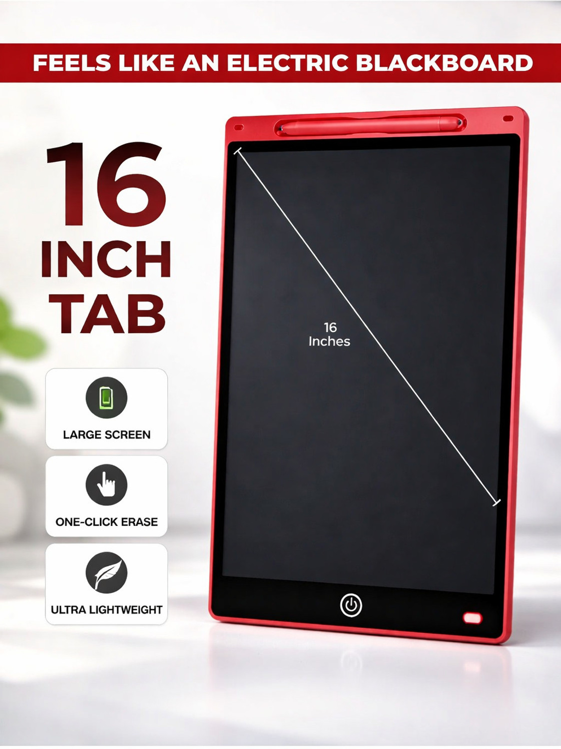 Image of eltihr 16 Inch LCD Writing Tablet Color Drawing Pad with Stylus for Kids & Notes