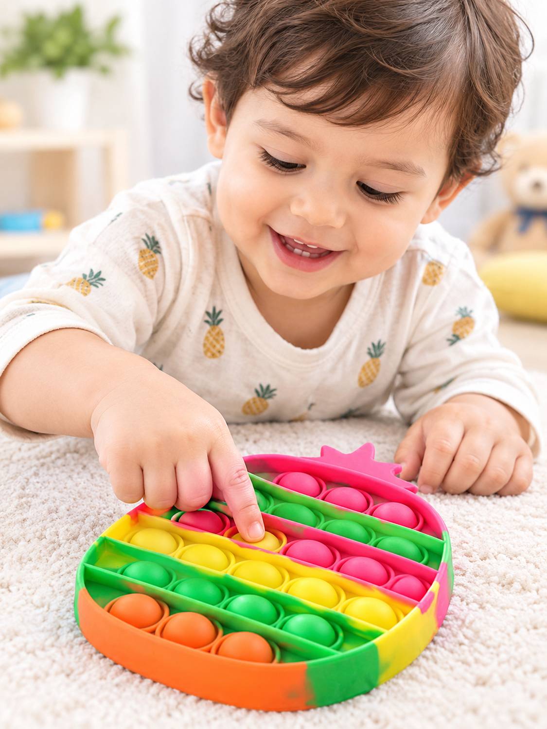 333MART Pop It Fidget Toys, Pop it Rainbow (Pop it Pineapple)