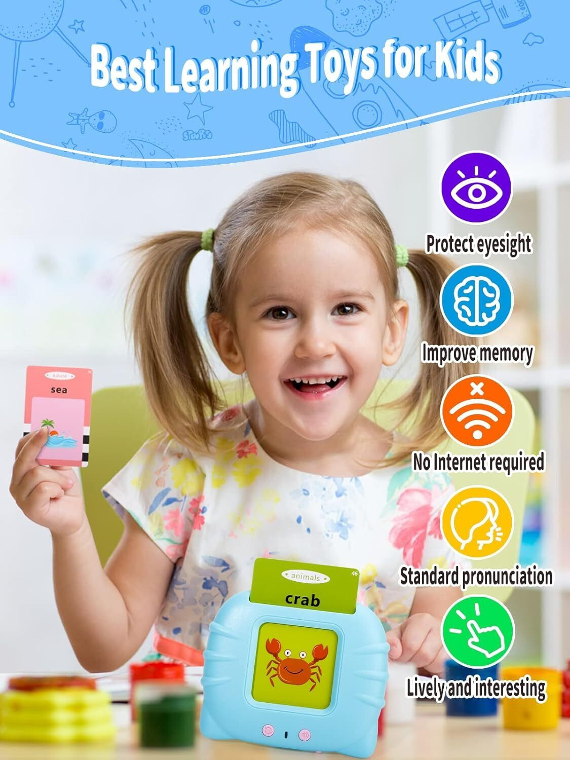 Image of Nutshell Talking Flash Cards 112 Double Side Cards Baby Educational Toys for Kids