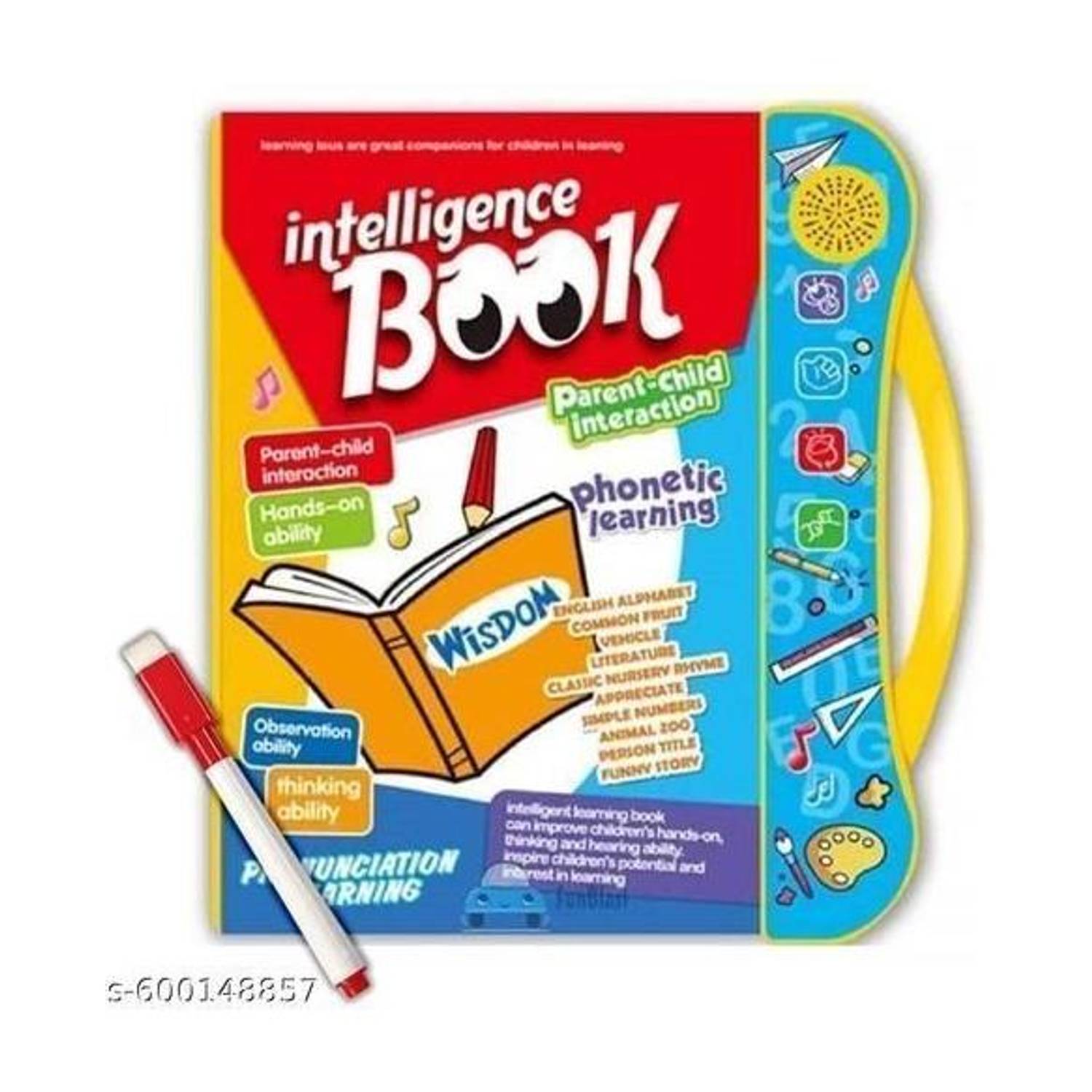 Aveiro Musical Learning Study Book with Number, Letters, Animals, Relationships, Poems
