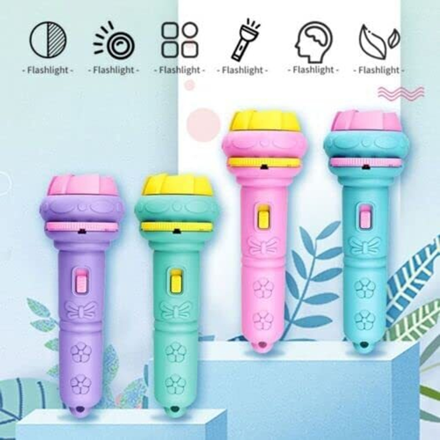 Image of PRIMEFAIR Mini Projector Torch Toy Slide Flashlight Projector Torch for Kids
