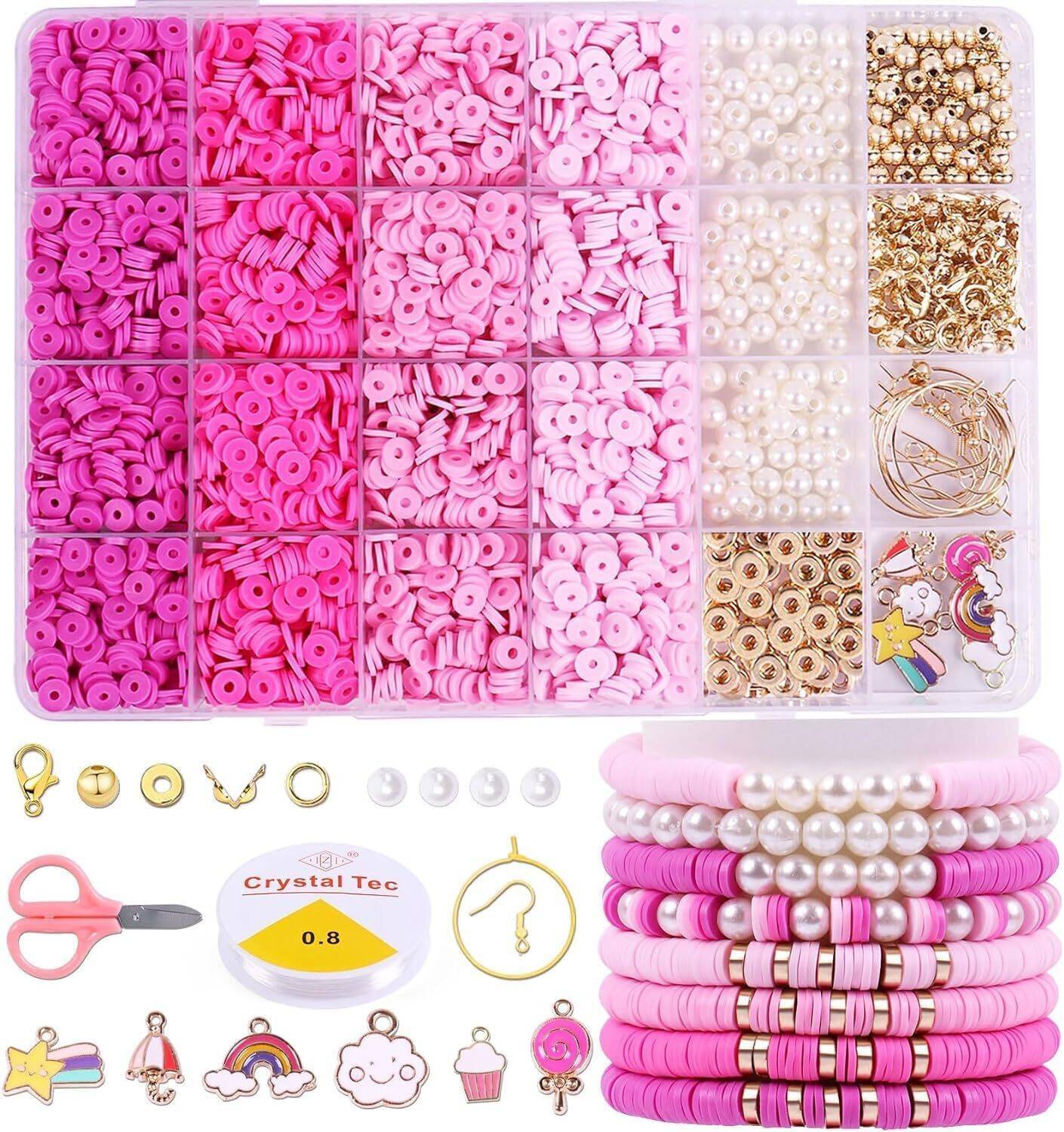 AORDEY Kids Jewelry Making Kit, Plastic Beads for Crafts Jewellery, Unicorn, Fantasy