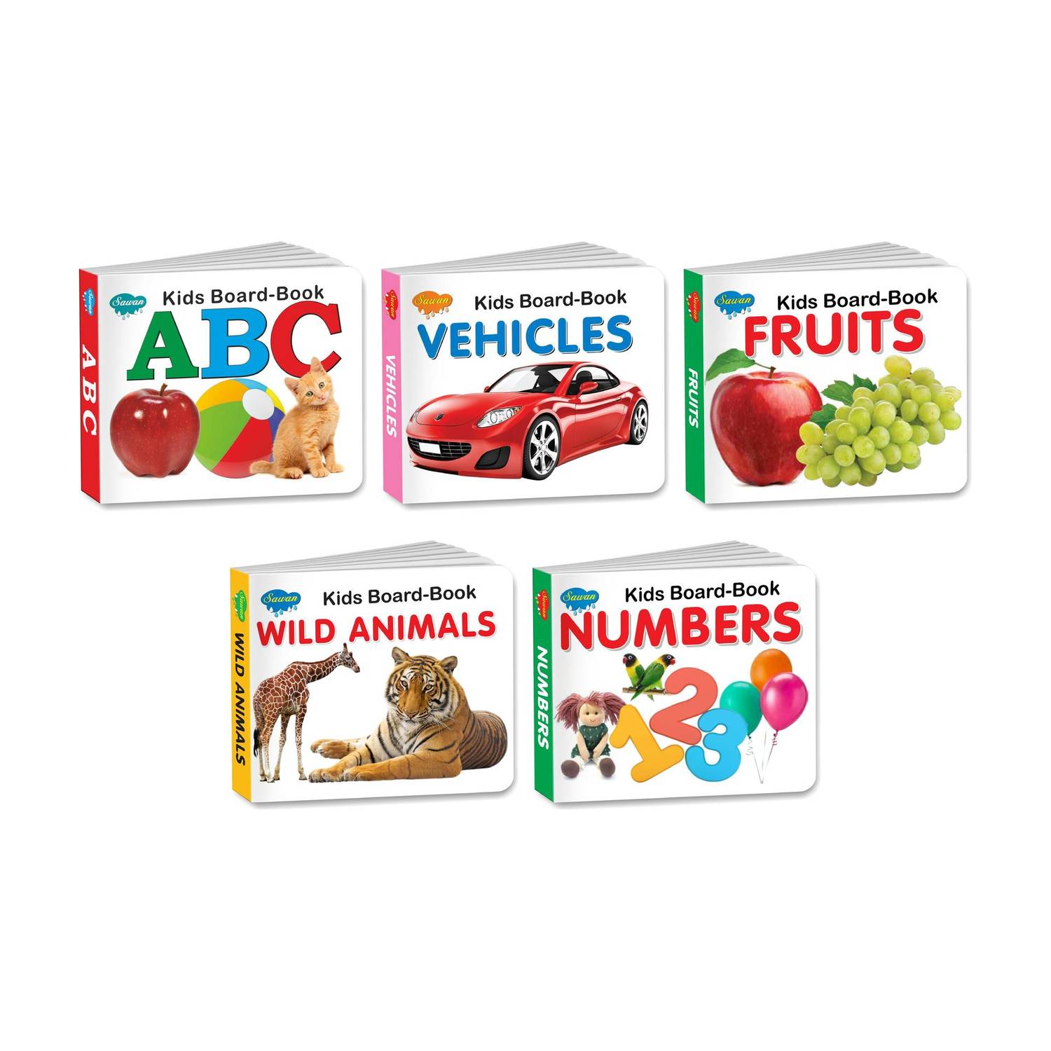 Sparkle Board Books | Pack Of 5 Books | Super Jumbo Combo For Collecters And Library Board Books