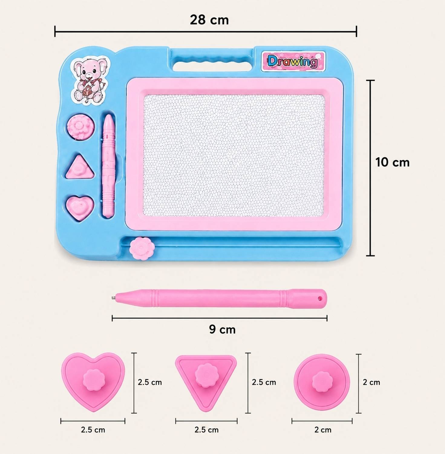 Liztora Magnetic Slate for Kids with 3 Stamps & Stylus - Image 4